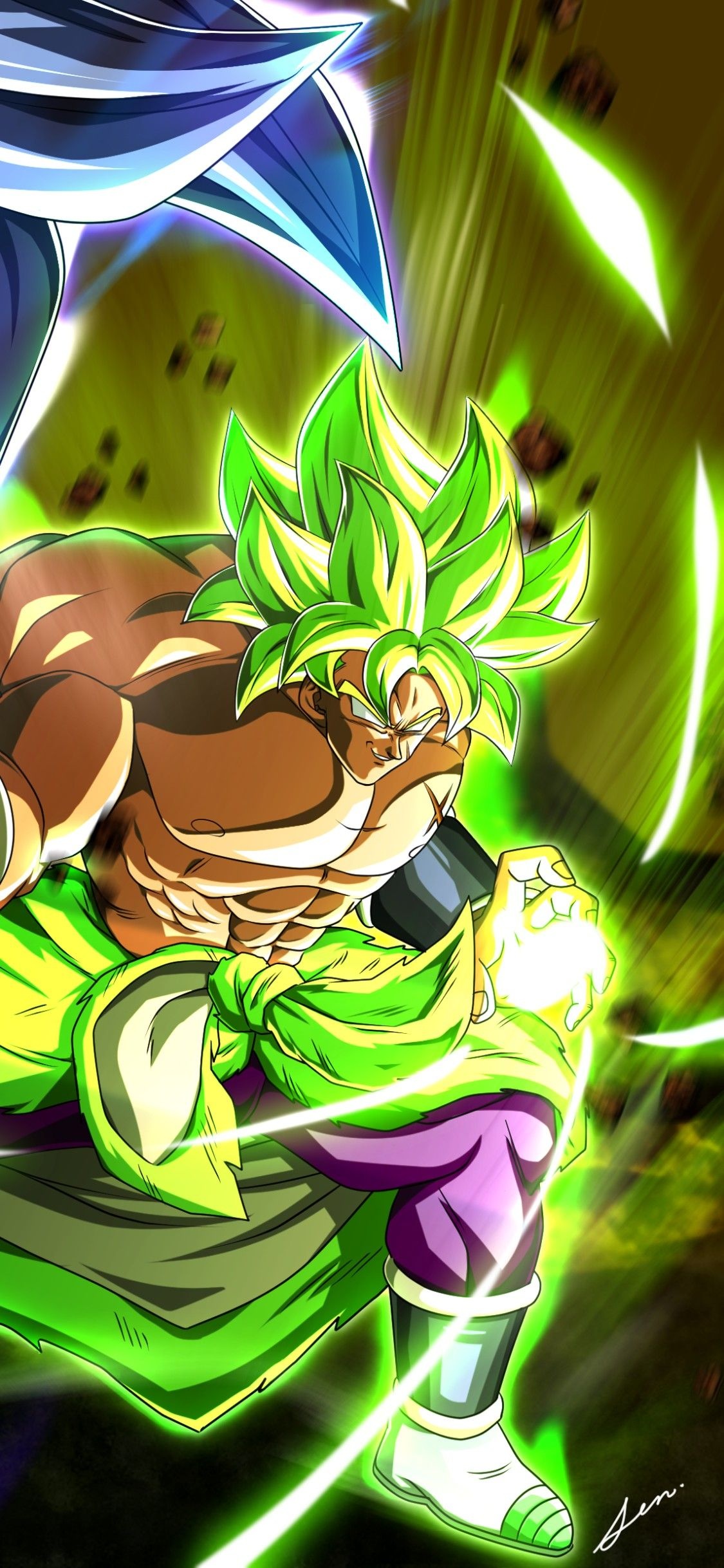 Broly's power, Dragon Ball wallpapers, Dragon Ball Super, Majestic battle scenes, 1130x2440 HD Phone