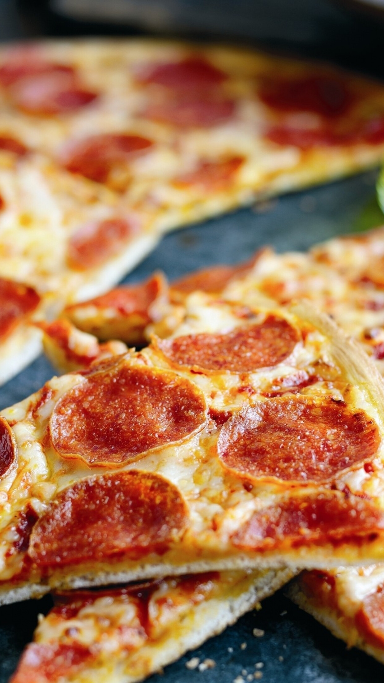 Sausage pizza pieces, Food close-ups, Appetizing photography, Meaty goodness, 1250x2210 HD Phone