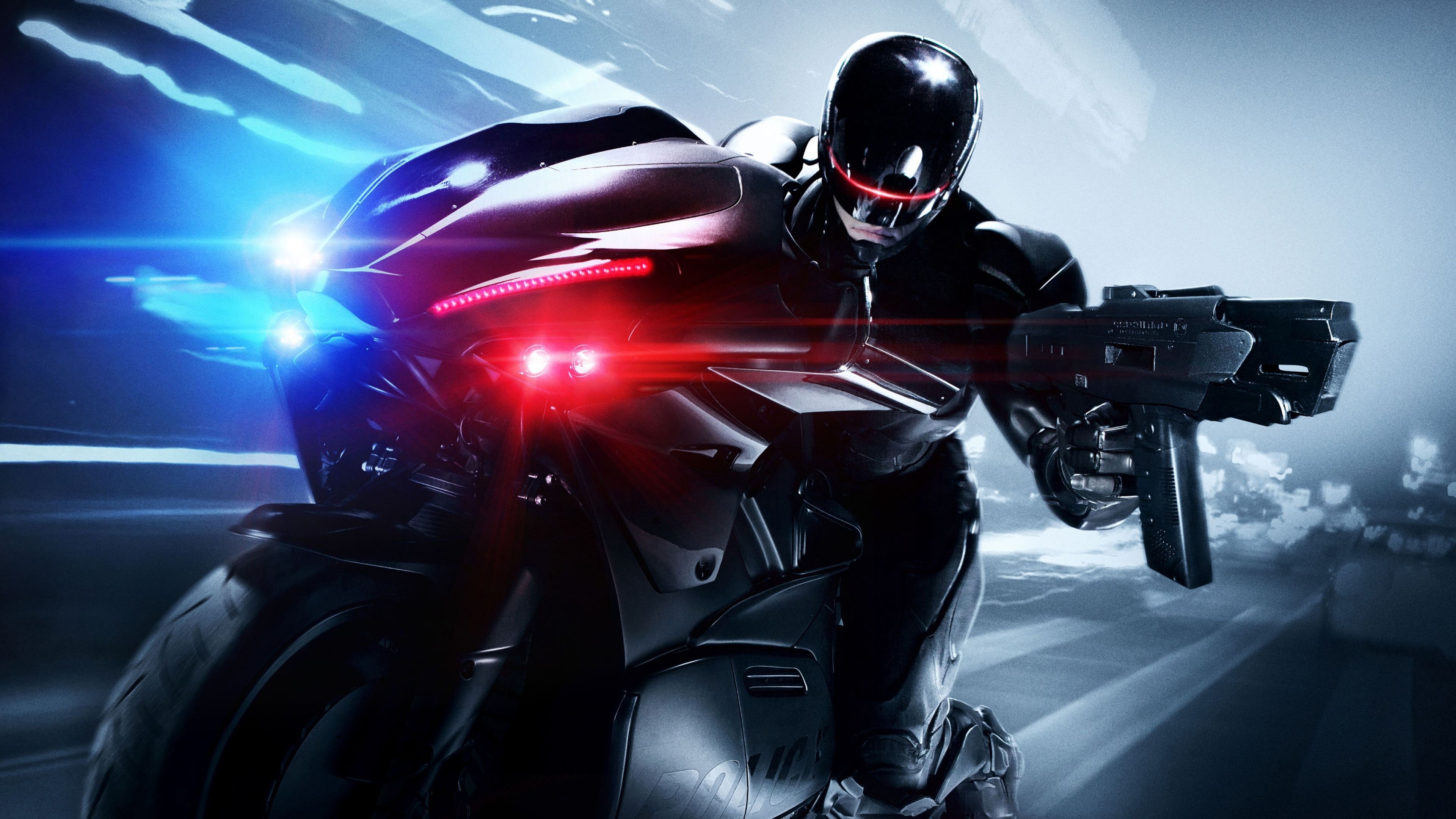 RoboCop, Desktop wallpapers, Futuristic crimefighter, Cybernetic cop, 3840x2160 4K Desktop