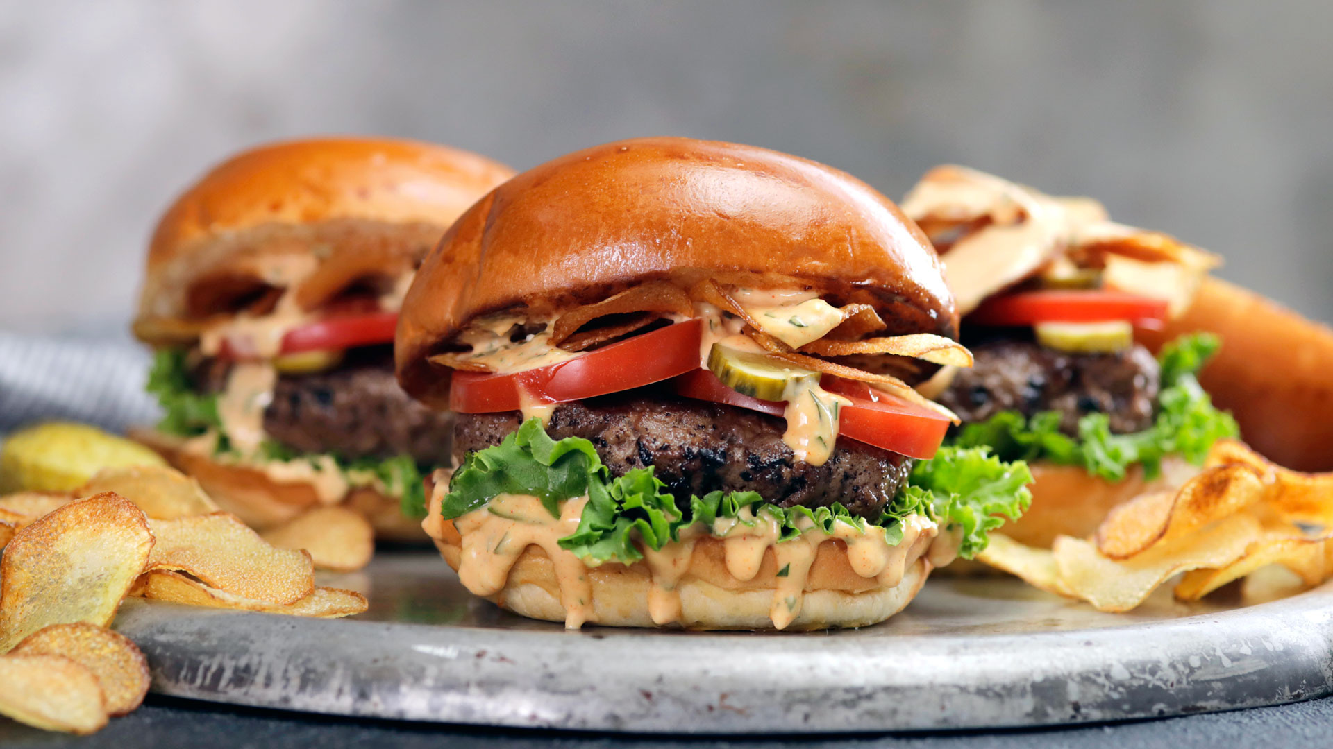 Burger meal wallpaper, Appetizing visuals, Savory delight, Flavorful, 1920x1080 Full HD Desktop