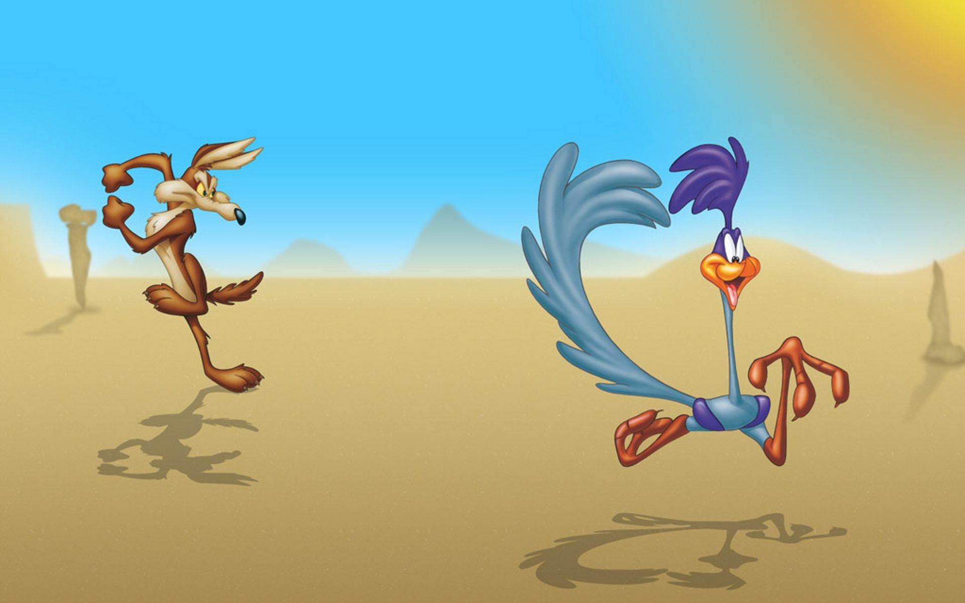 Road Runner and Wile E. Coyote, Looney Tunes Characters Wallpaper, 1920x1200 HD Desktop