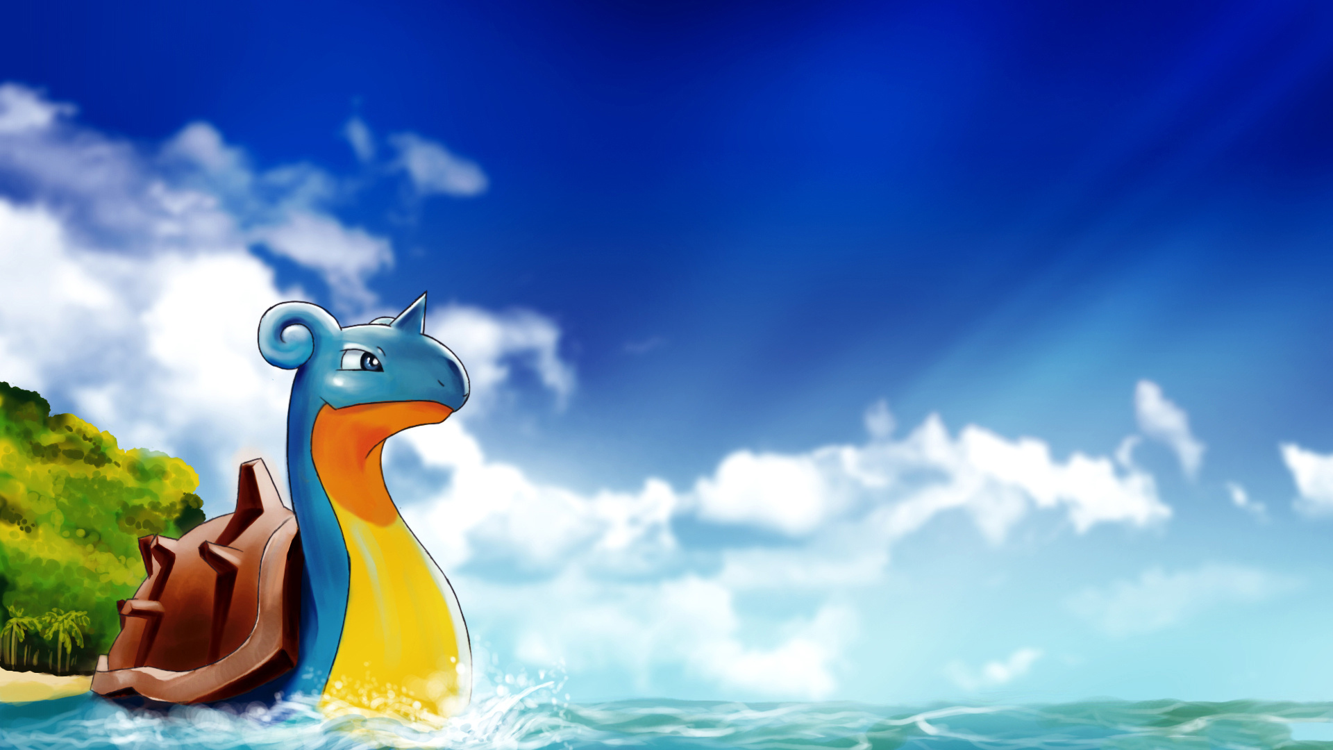 Lapras HD wallpaper, Pokmon Lapras, Pixel art, High-resolution image, 1920x1080 Full HD Desktop