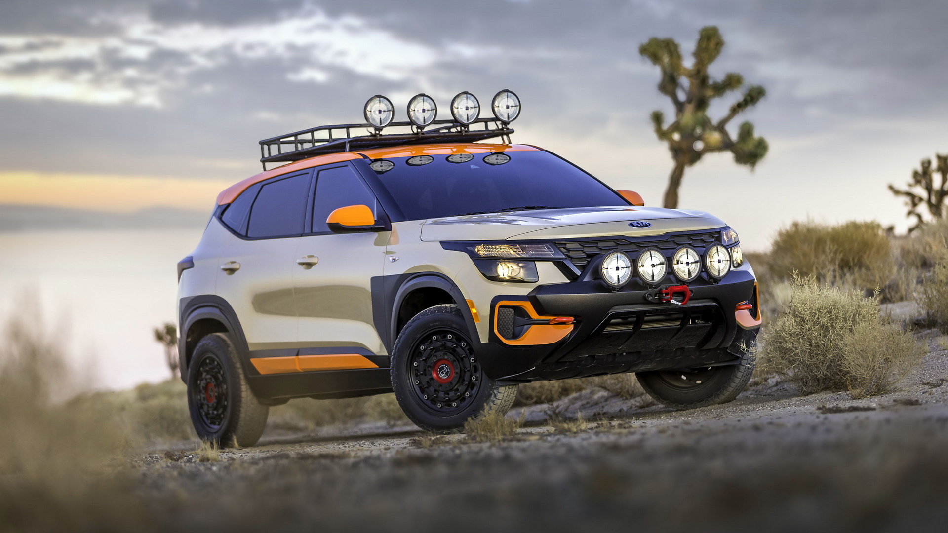 Kia Seltos, Trail attack concept, 4K HD wallpaper, Adventure SUV, 1920x1080 Full HD Desktop