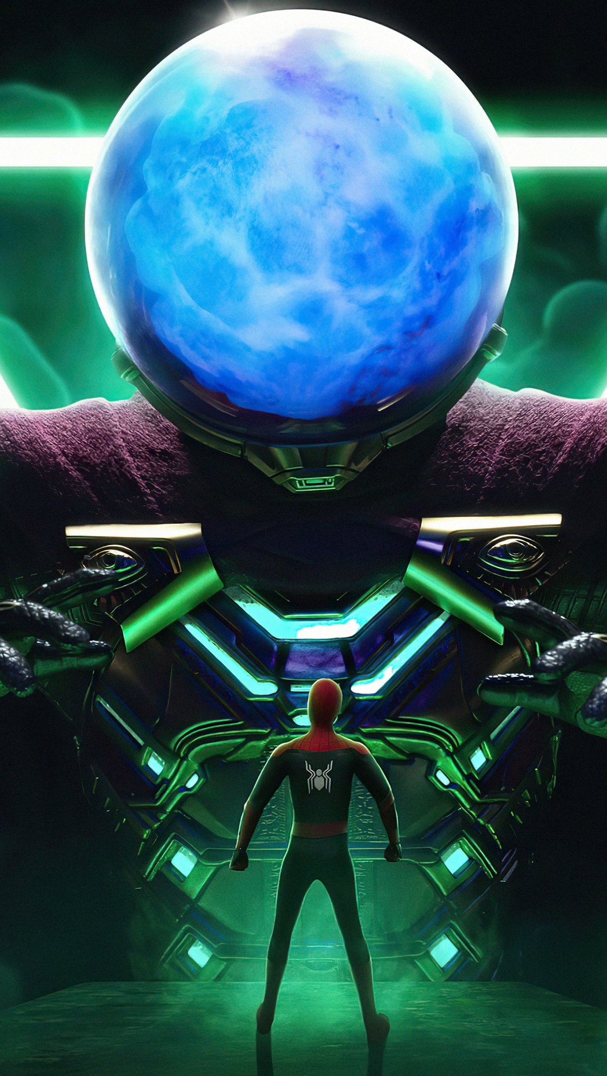 Spider-Man fan art, Mysterio wallpaper, Ultra HD, 1220x2170 HD Phone