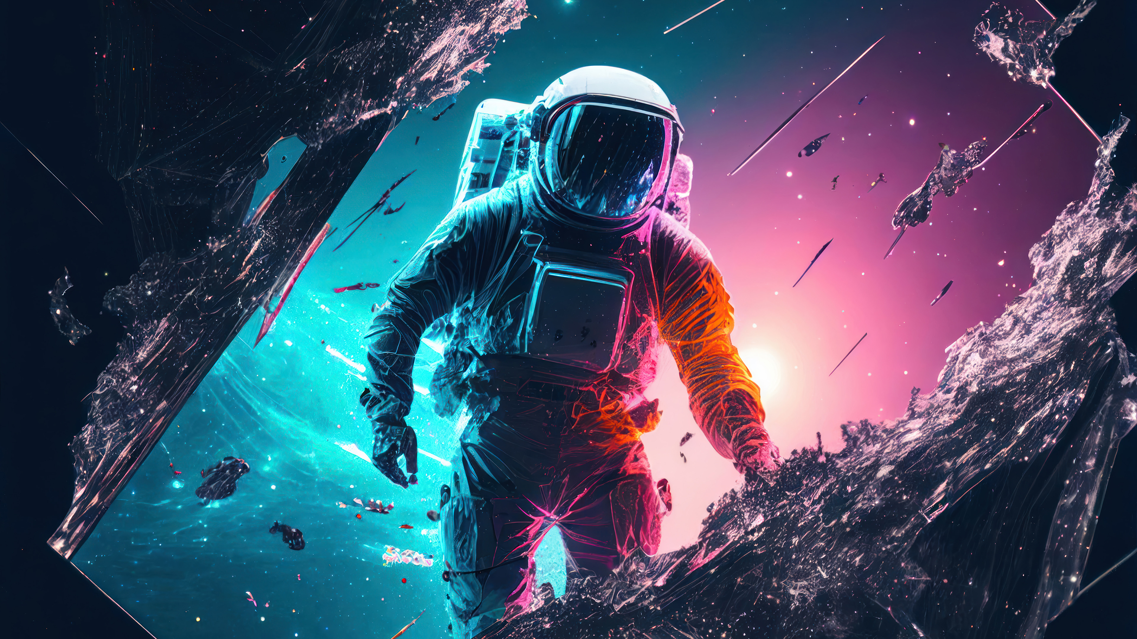 Astronaut, Cool Backgrounds Wallpaper, 3840x2160 4K Desktop