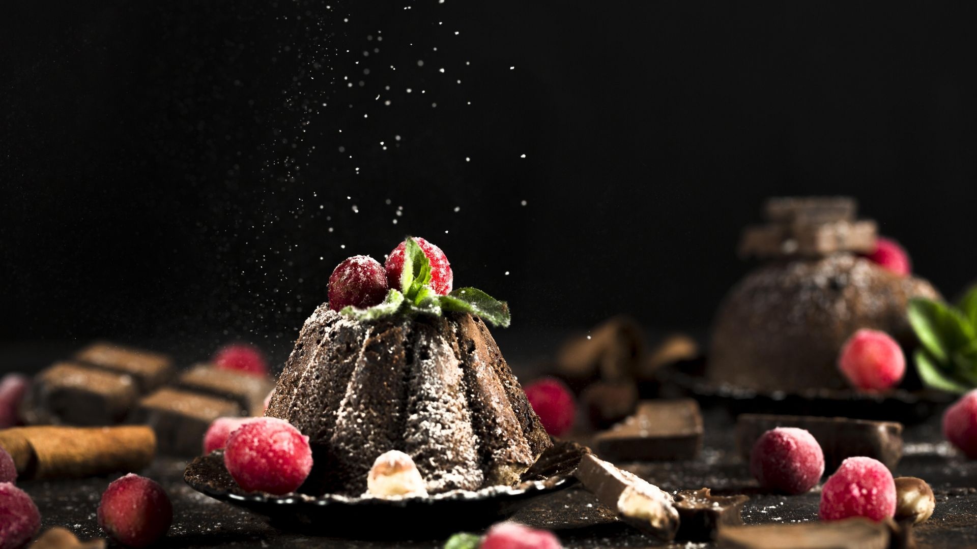 Decadent chocolate cake, HD wallpaper delight, Mouthwatering delight, Sweet temptation, 1920x1080 Full HD Desktop