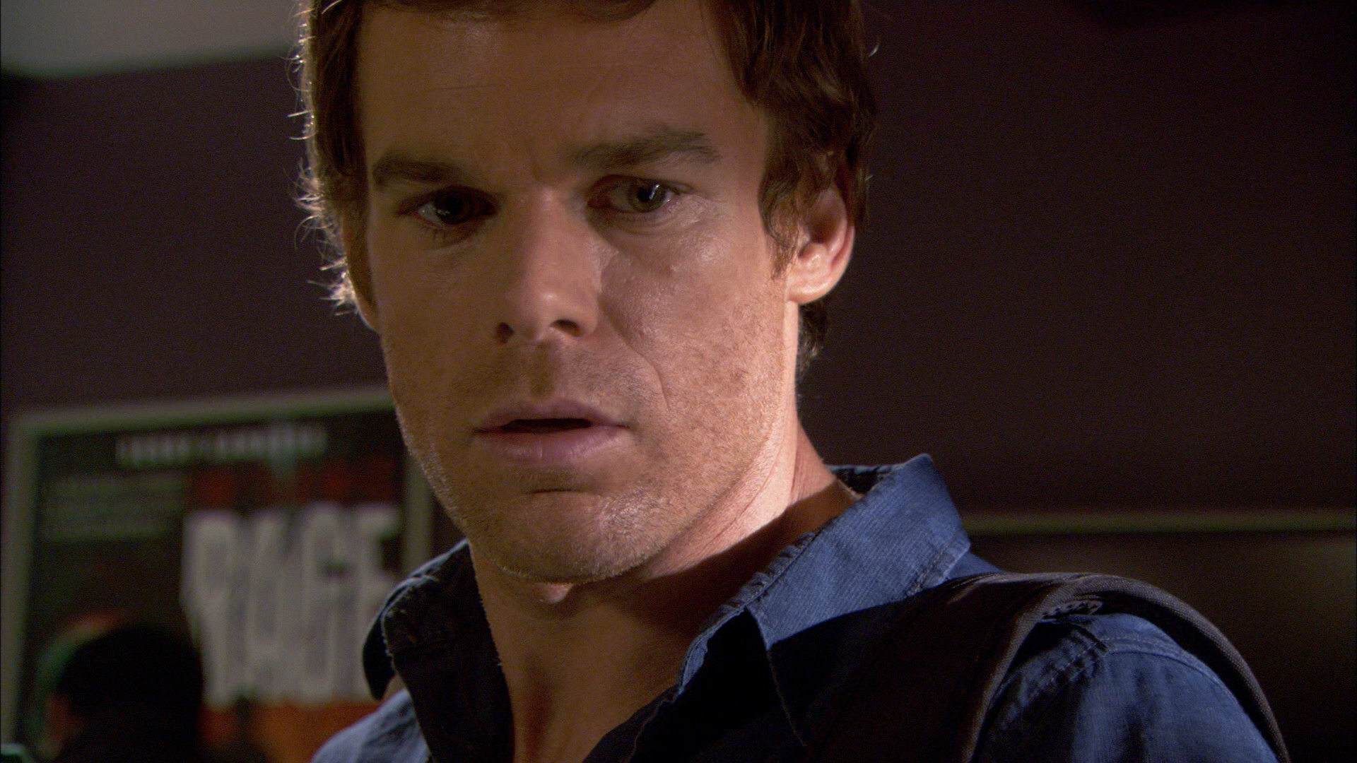Dexter Morgan, Michael C. Hall, RAGE poster, Full HD Desktop wallpaper