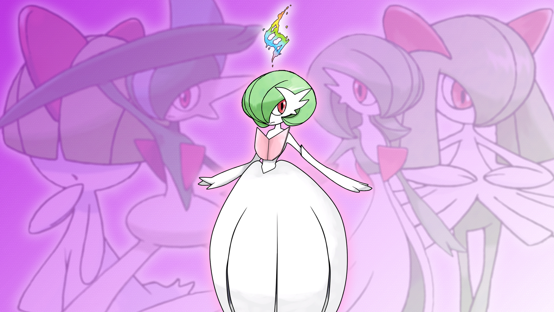 Gardevoir wallpaper HD, Striking desktop pic, High-definition beauty, Mesmerizing artwork, 1920x1080 Full HD Desktop