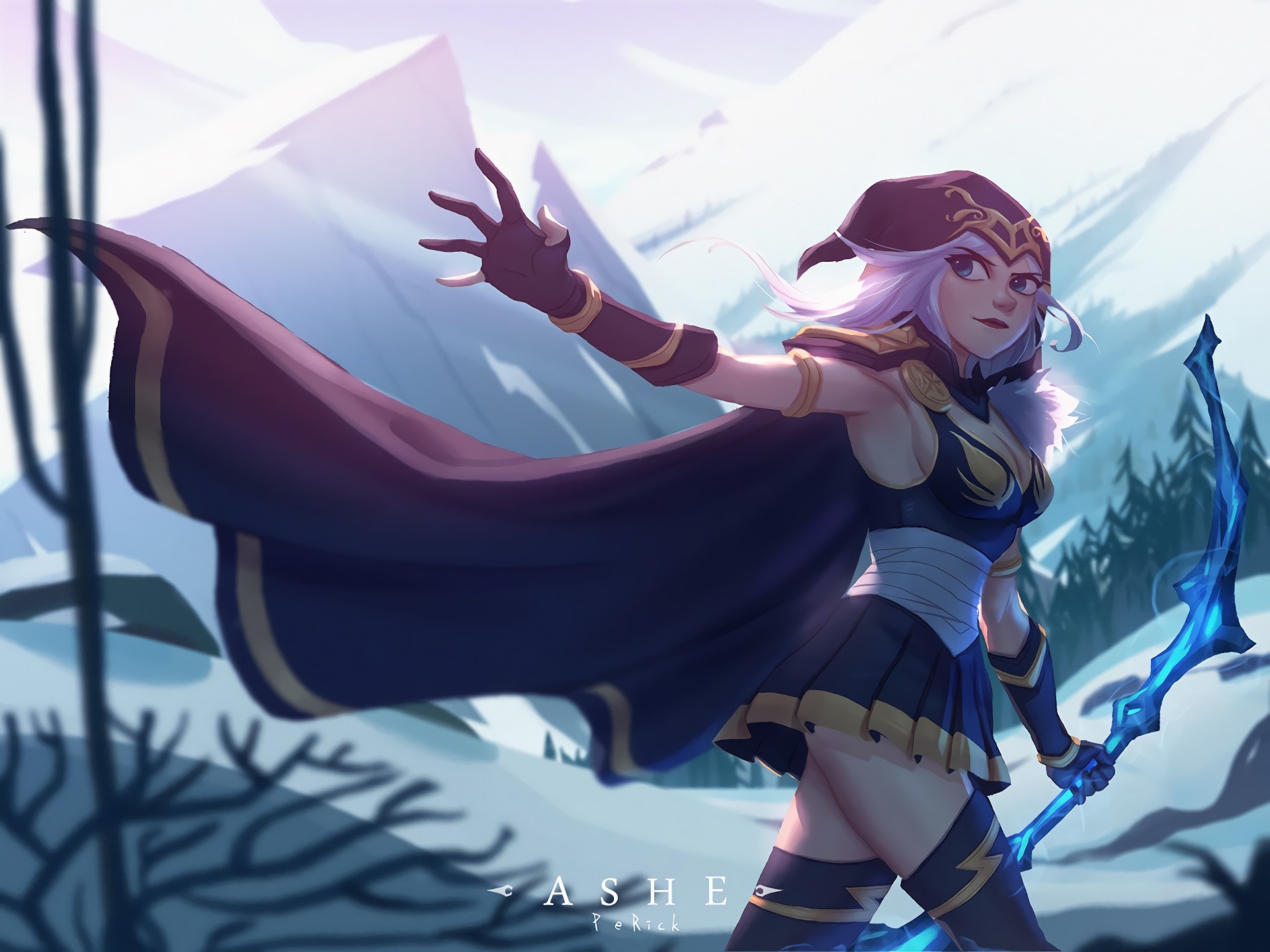 Ashe, League of Legends, Fan art wallpapers, League of Legends stats, 1920x1440 HD Desktop