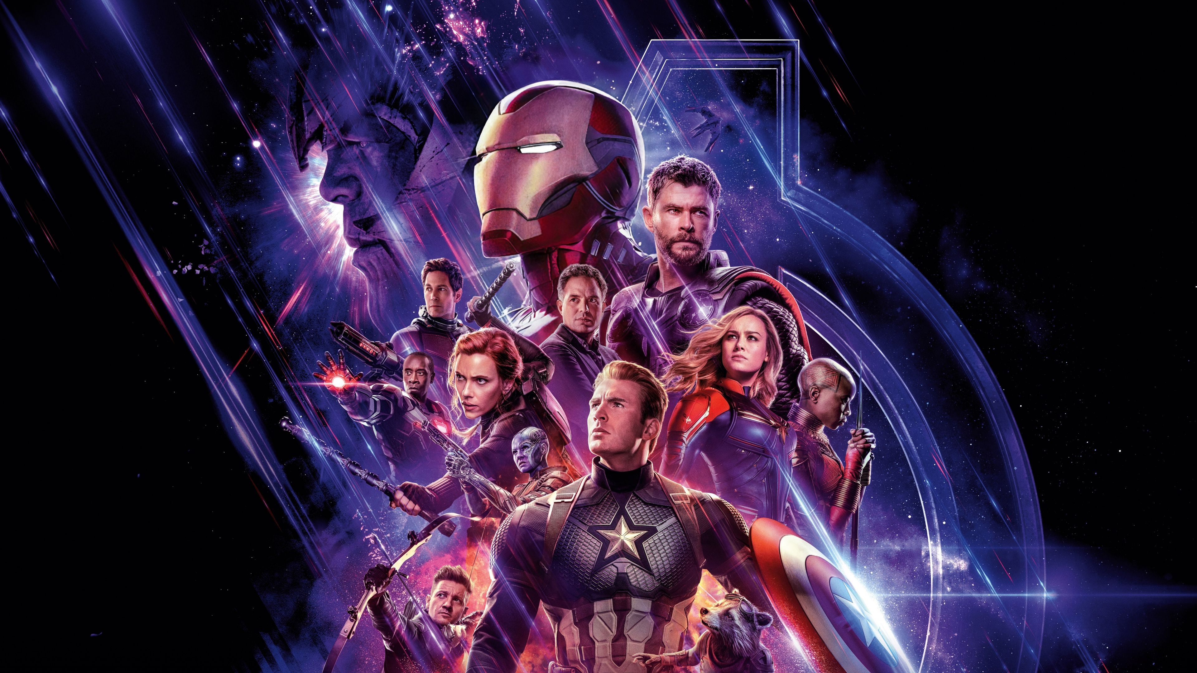 Avengers Endgame, War Machine, Thanos, Rocket Raccoon, 3840x2160 4K Desktop