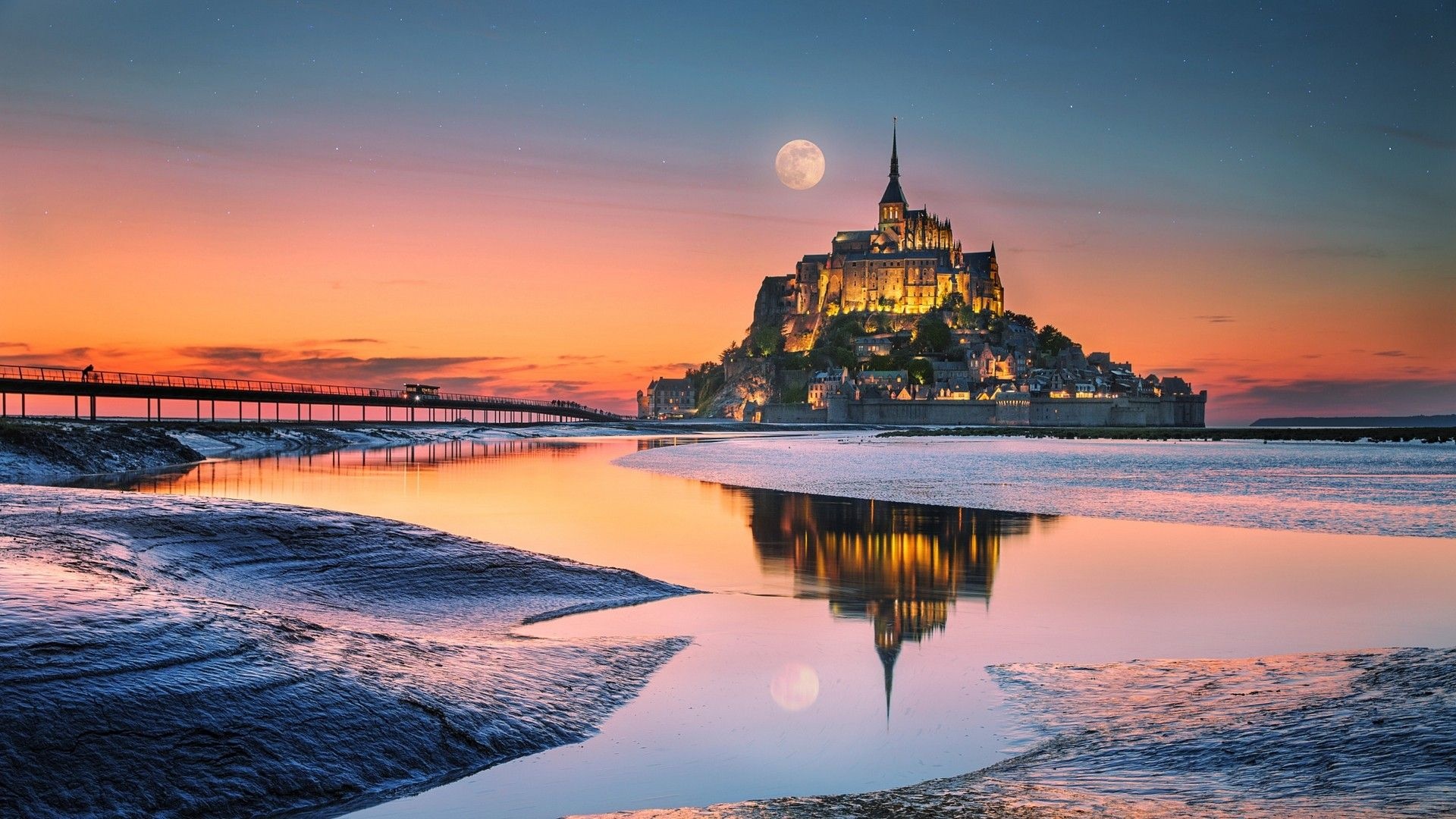 Mont Saint Michel, Impressive structure, Timeless beauty, Fascinating history, 1920x1080 Full HD Desktop