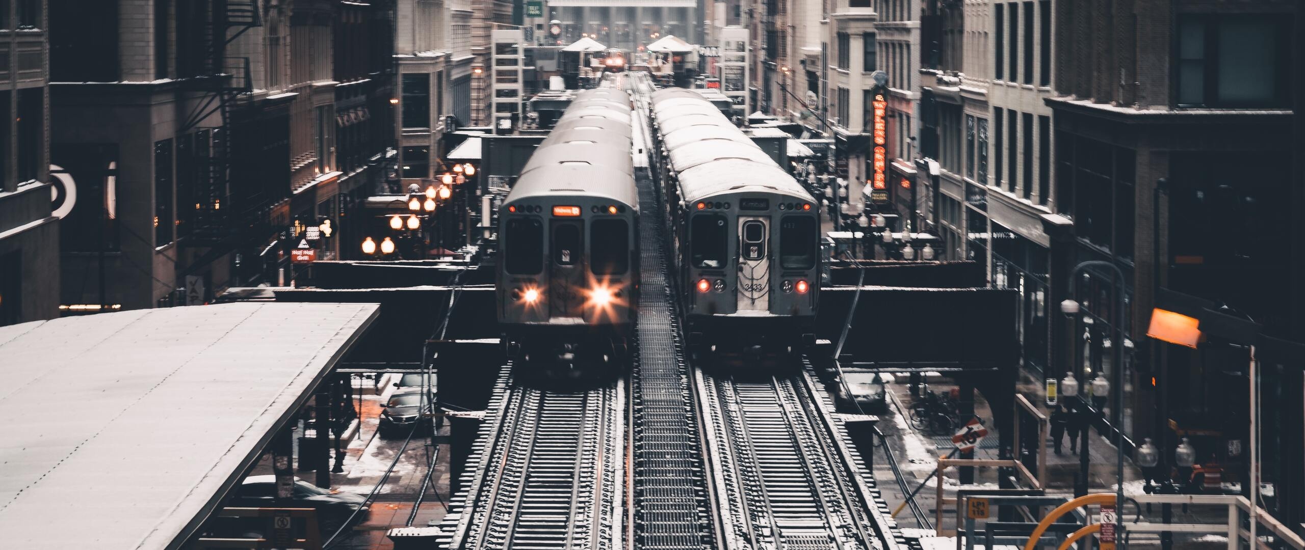 Subway station, Commuting in 5K resolution, 2560x1080 Dual Screen Desktop