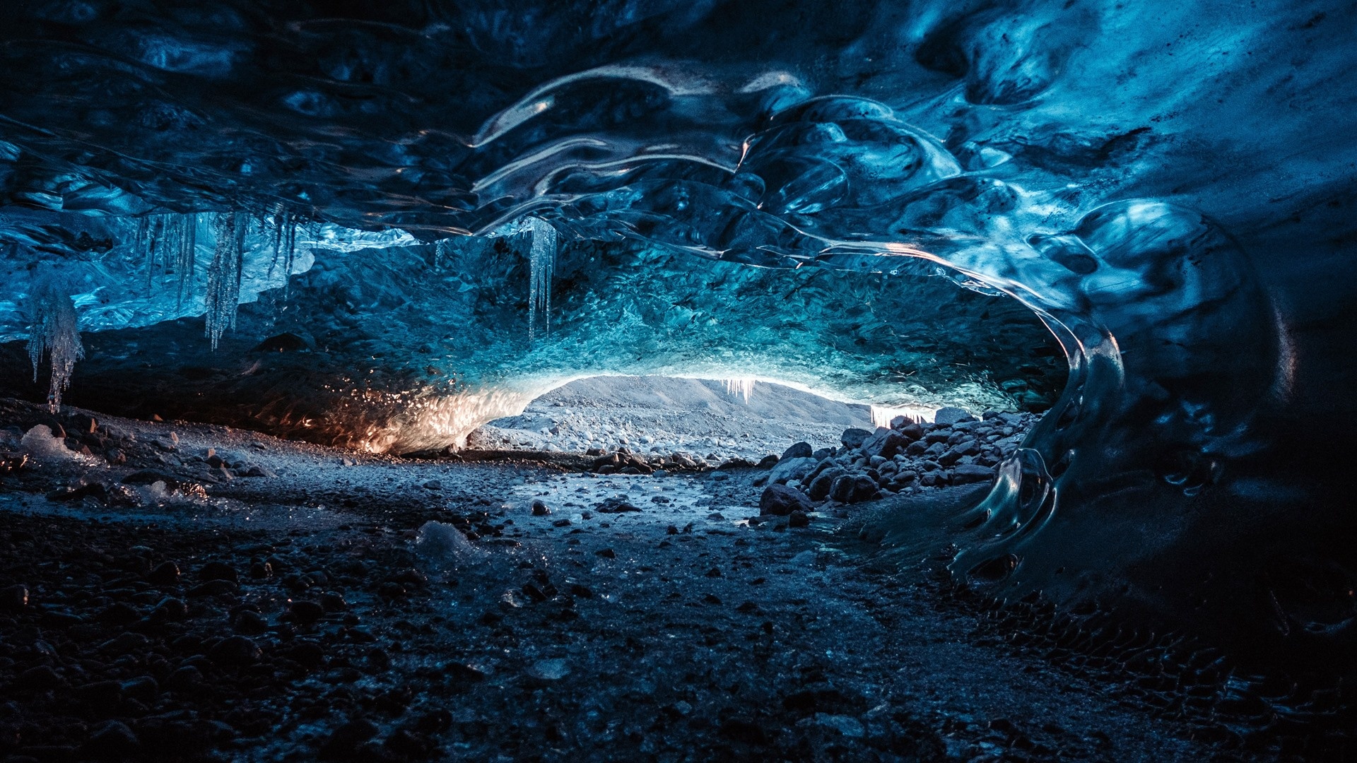 Ice Cave, Glacier ice, Kde store, 1920x1080 Full HD Desktop