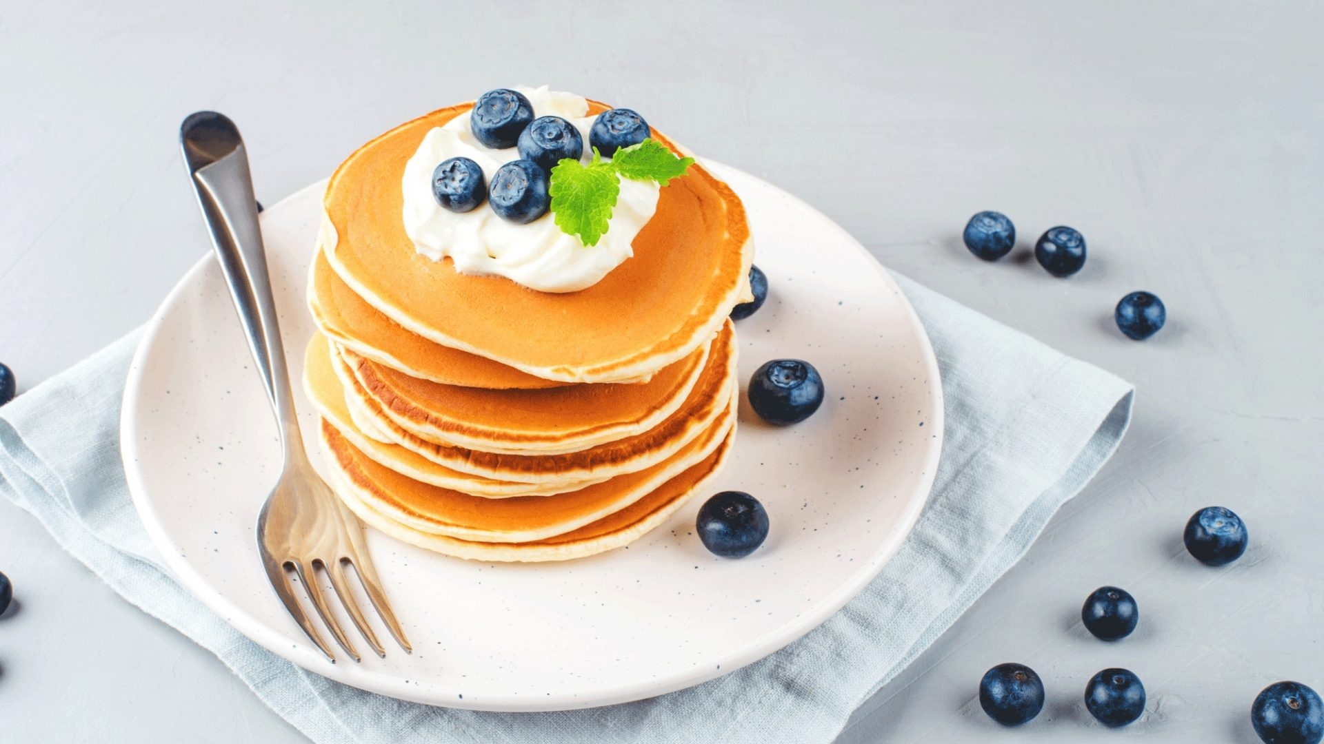 Recipe fluffy buttermilk, Blueberries fresh cream, Vogue india, Food pancake, 1920x1080 Full HD Desktop