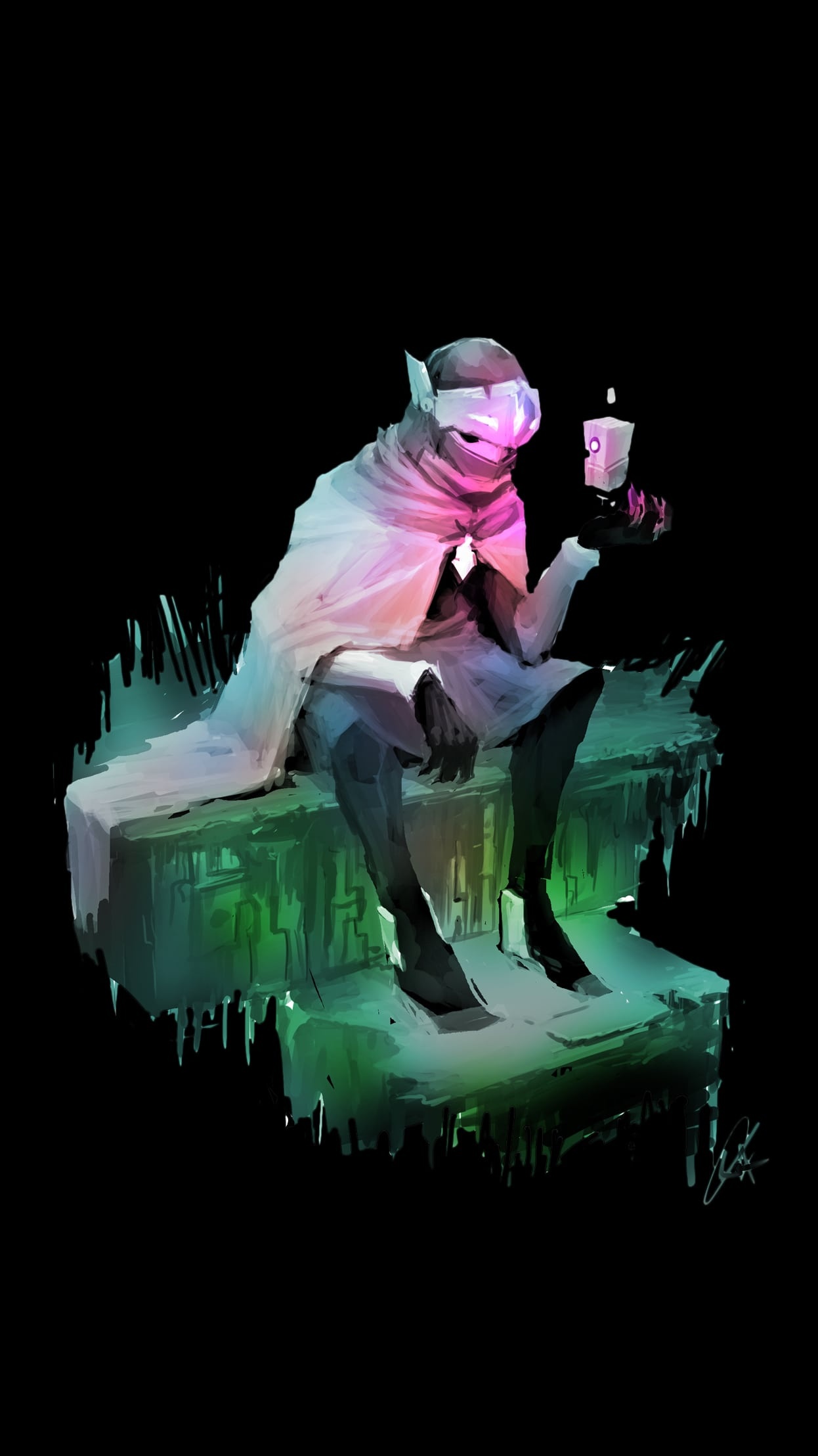 Hyper Light Drifter, User-posted image, John Cunningham, Artistic desktop wallpaper, 1250x2220 HD Phone