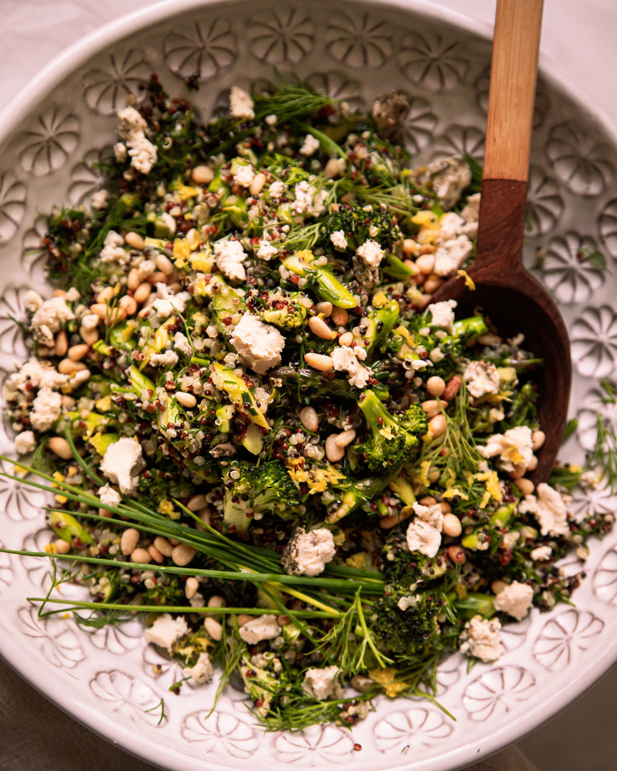 Green love, Quinoa salad, Lemon garlic vinaigrette, The First Mess, 2000x2500 HD Phone