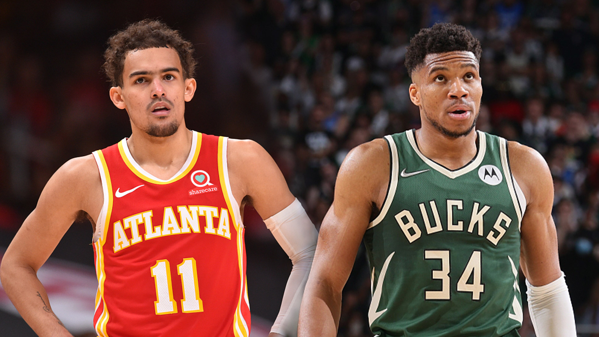 Giannis Antetokounmpo, Trae Young Wallpaper, 1920x1080 Full HD Desktop