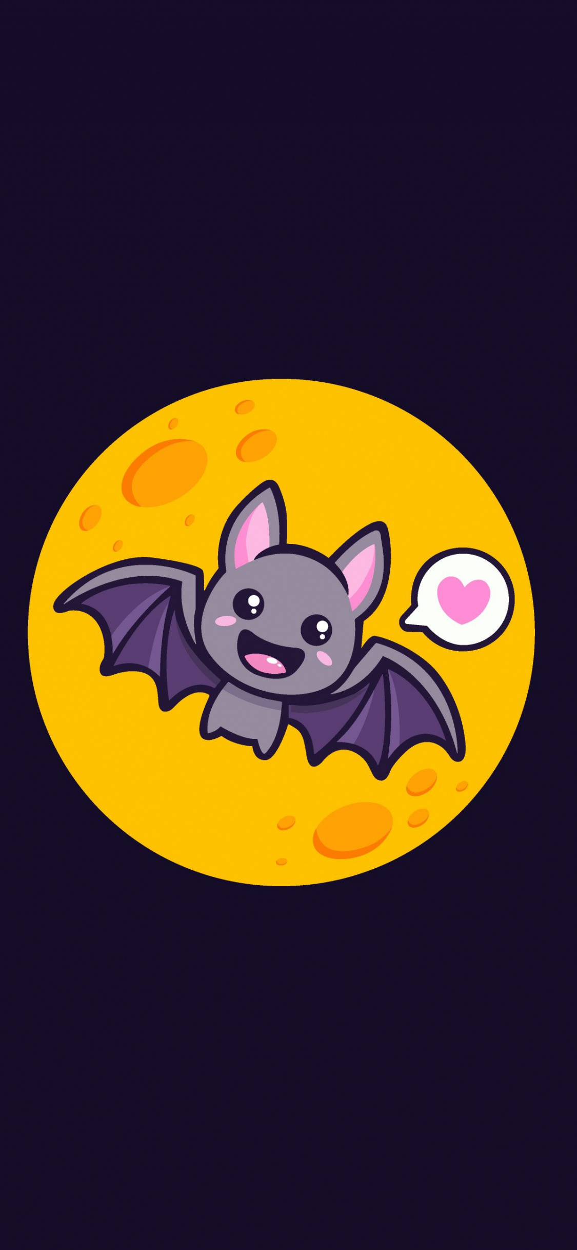 Cute bat wallpaper, Desktop and mobile, Bat wallpapers, Baseball bat theme, 1130x2440 HD Phone