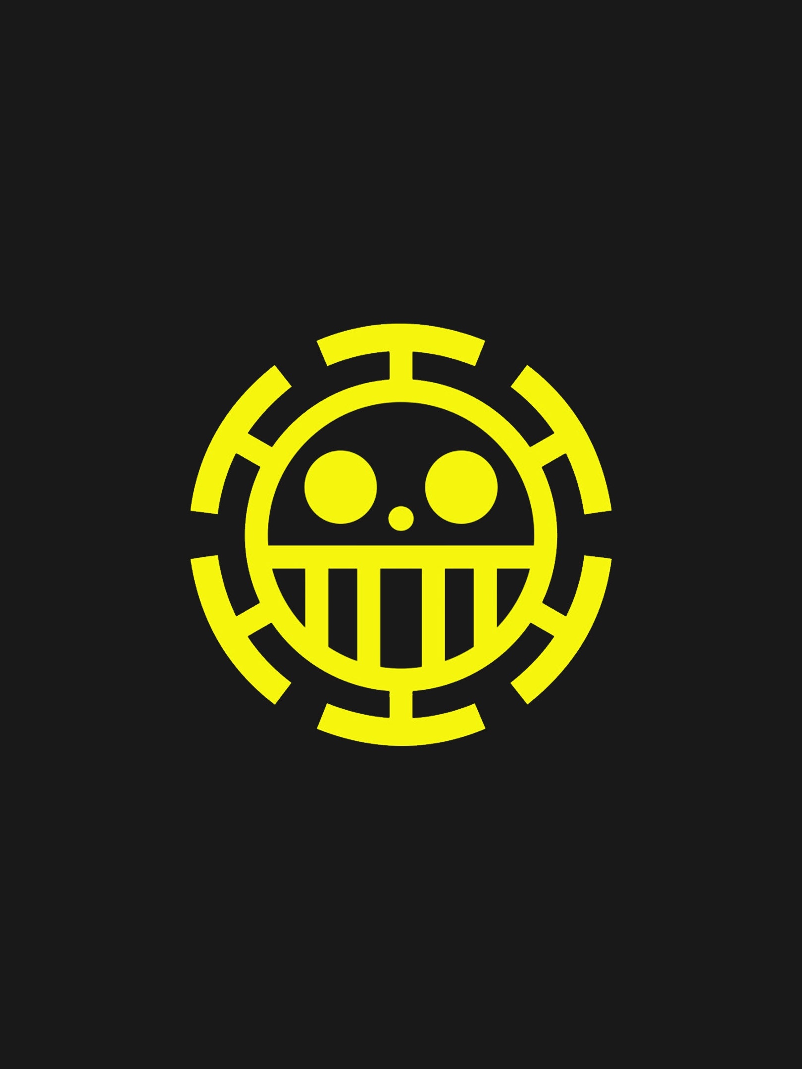 Heart Pirates Jolly Roger, Trafalgar Law emblem, One Piece anime, HD Phone wallpaper
