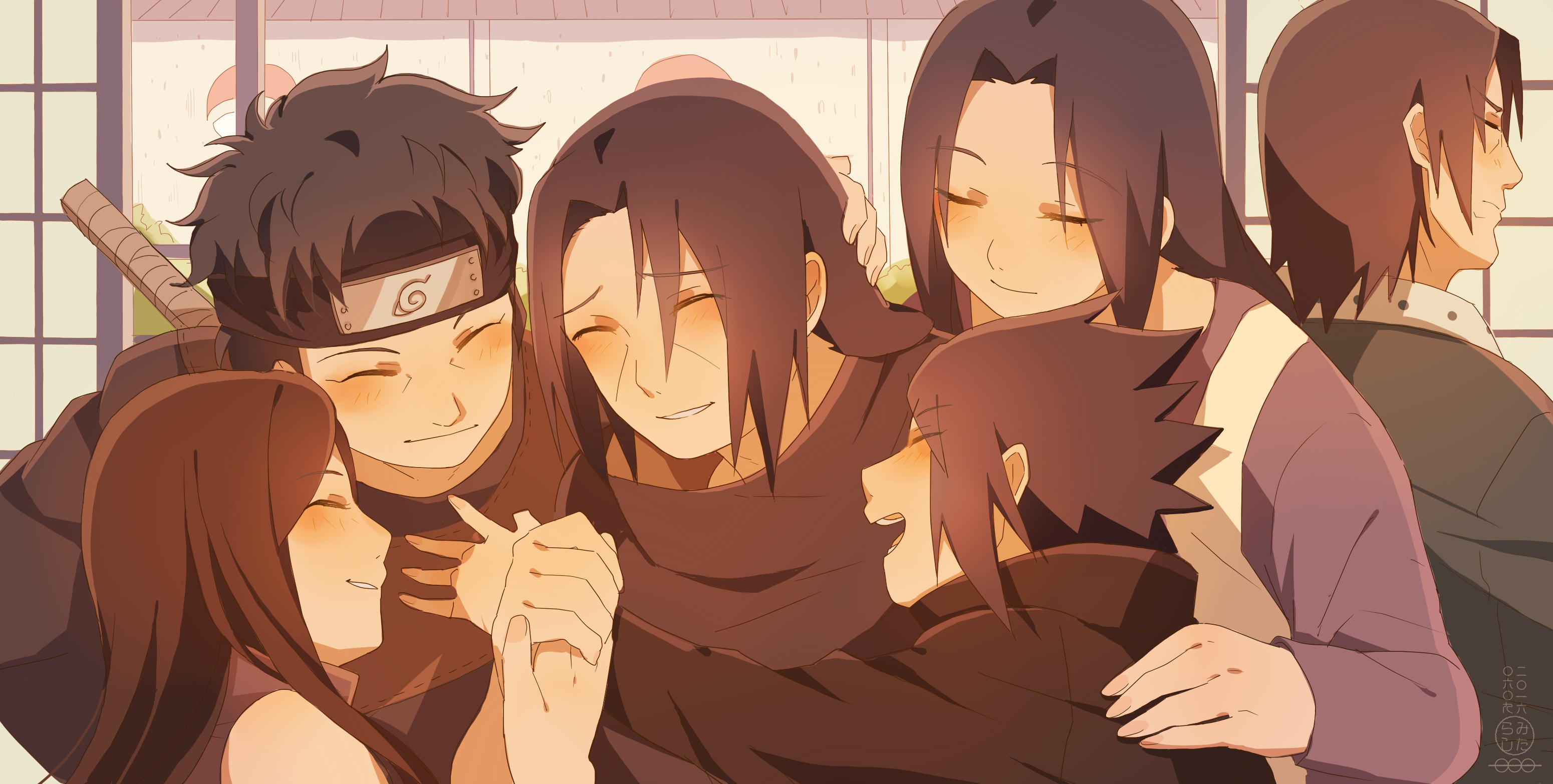 Shisui Uchiha, Itachi Uchiha, Sasuke Uchiha, Mikoto Uchiha, Fugaku Uchiha, HD Desktop wallpaper