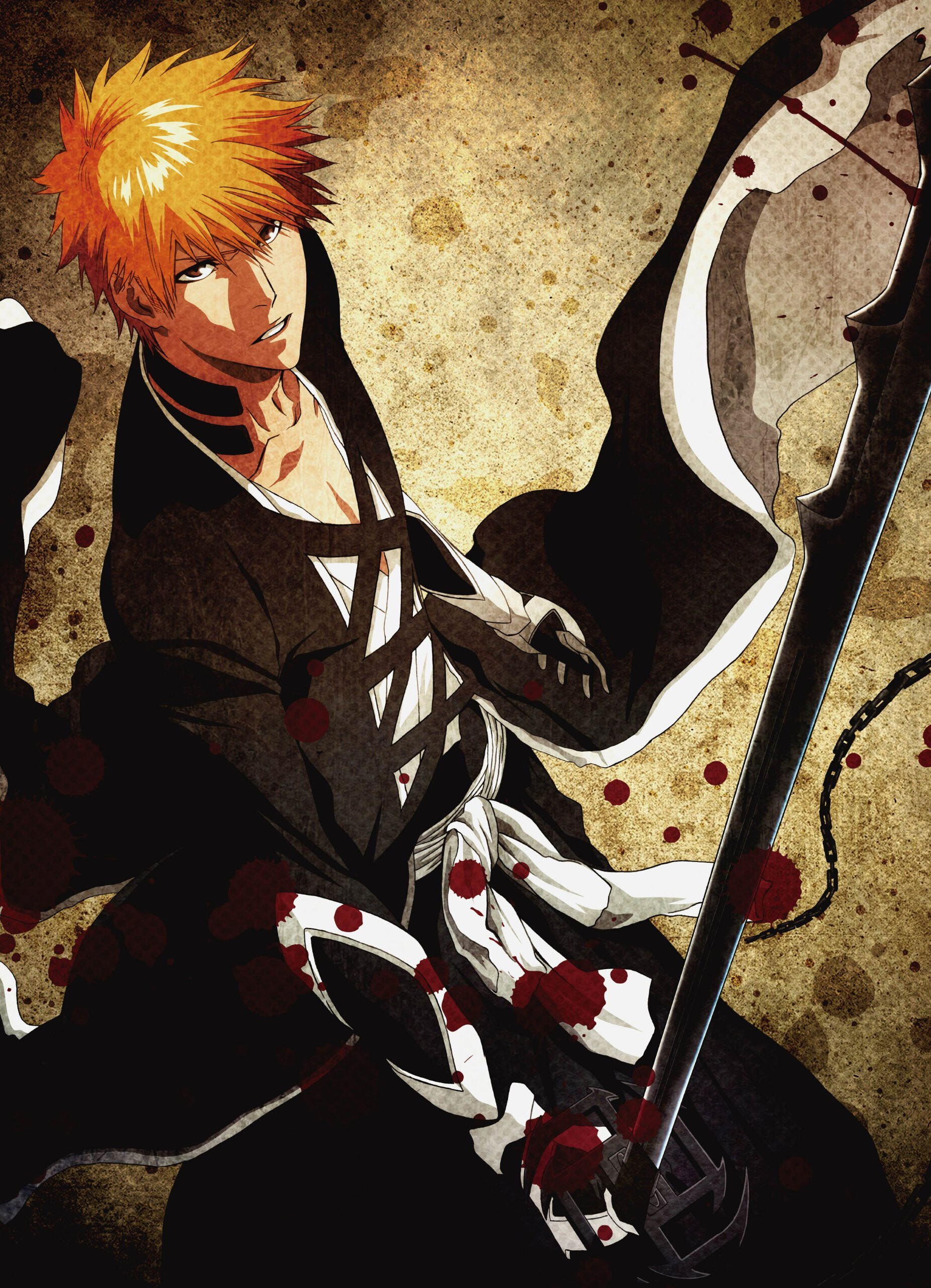 Kurosaki Ichigo, Bleach mobile wallpaper, Dynamic pose, Anime image, 1860x2560 HD Phone