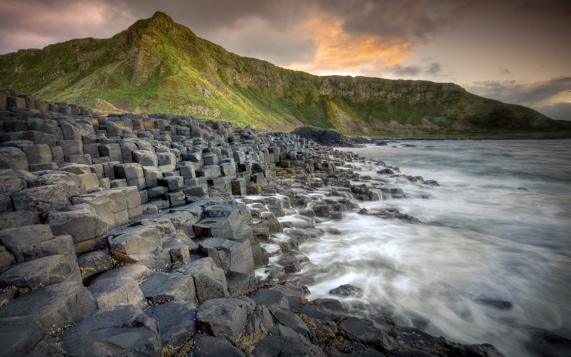 Northern Ireland, Serene mountain view, Rock formations, Water body, 1920x1200 HD Desktop