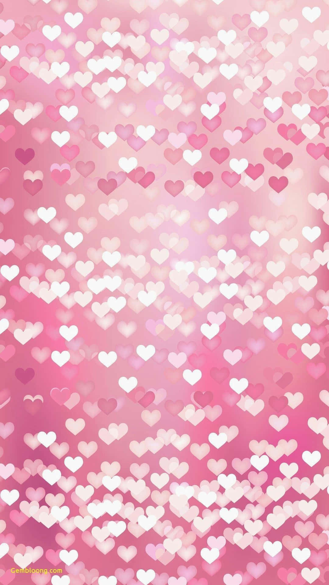 Pink Hearts, White Hearts, Romantic Theme, Love Patterns, Pastel Pink, 1080x1920 Full HD Phone