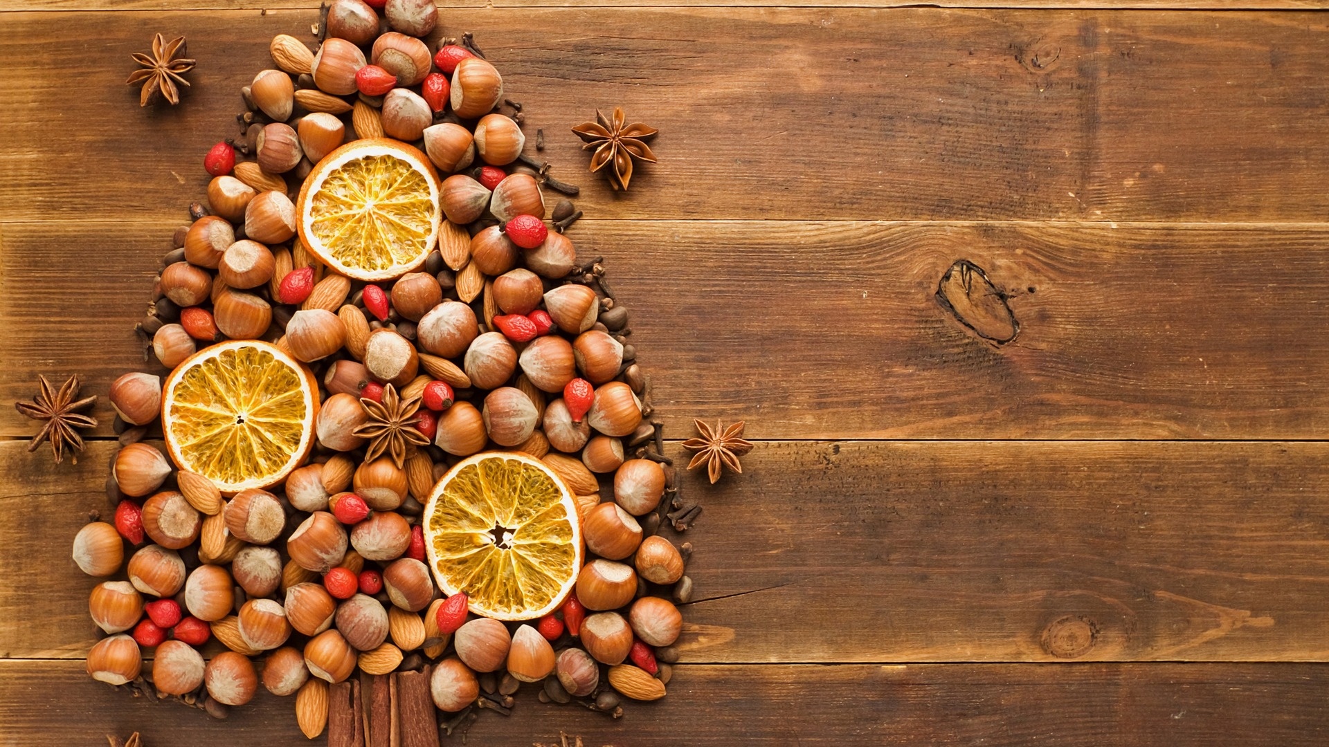 Festive nuttiness, Holiday delights, Nut-filled cheer, Aromatic joy, 1920x1080 Full HD Desktop