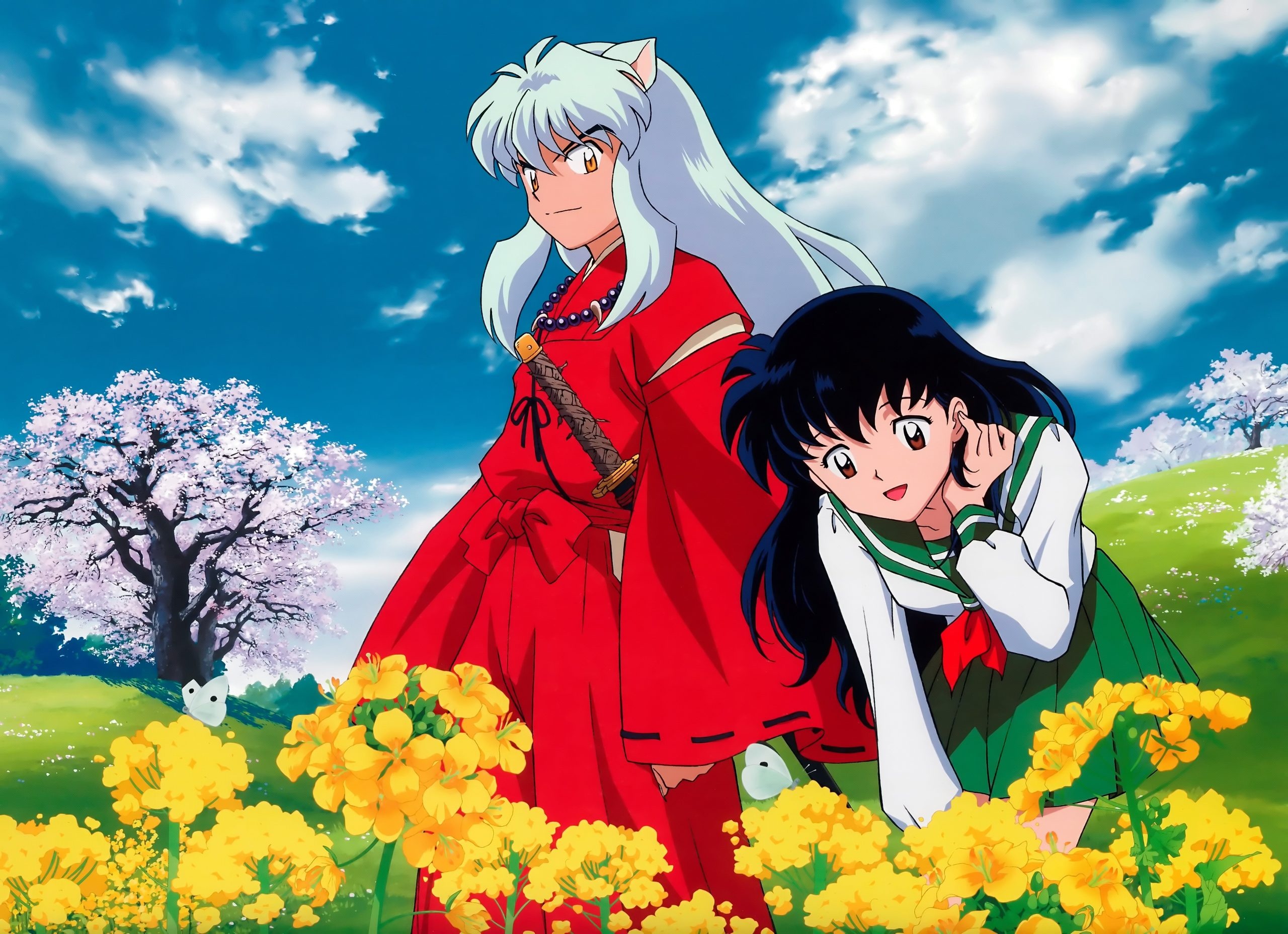 InuYasha, Half-demon protagonist, Feudal Japan, Time-traveling adventures, 2560x1860 HD Desktop