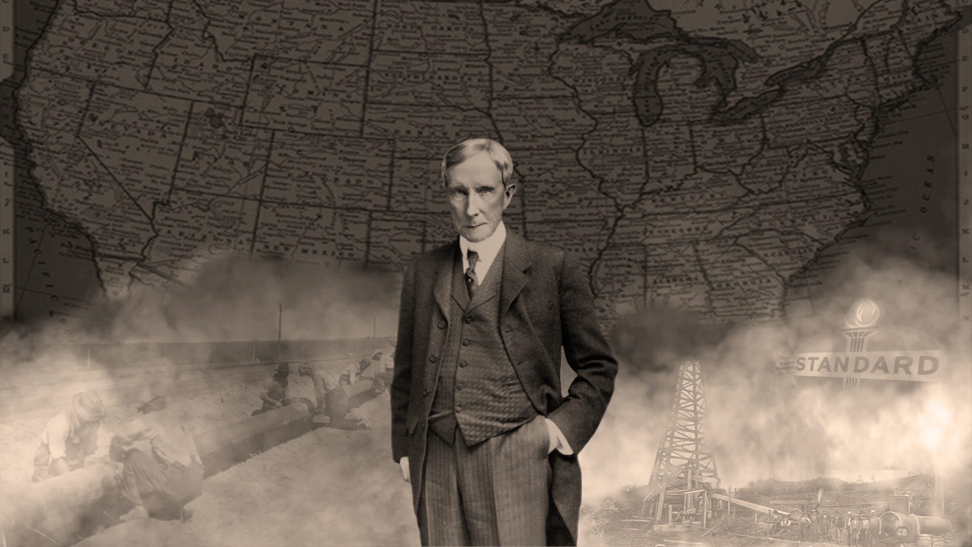 John D. Rockefeller, Industrial tycoon, Philanthropist, Wealth accumulation, 1920x1080 Full HD Desktop