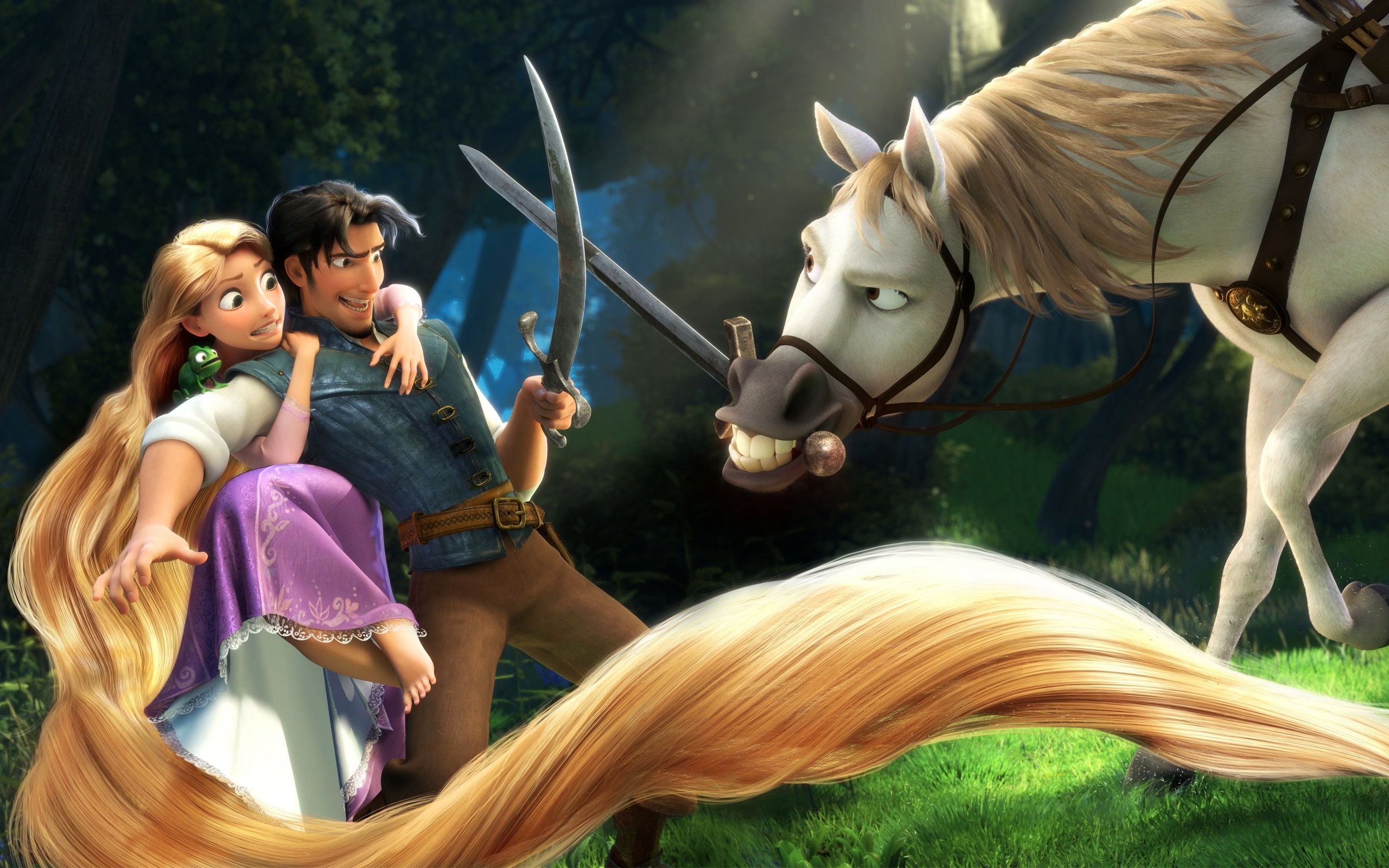 Flynn and Maximus, Rapunzel Wallpaper, 2560x1600 HD Desktop