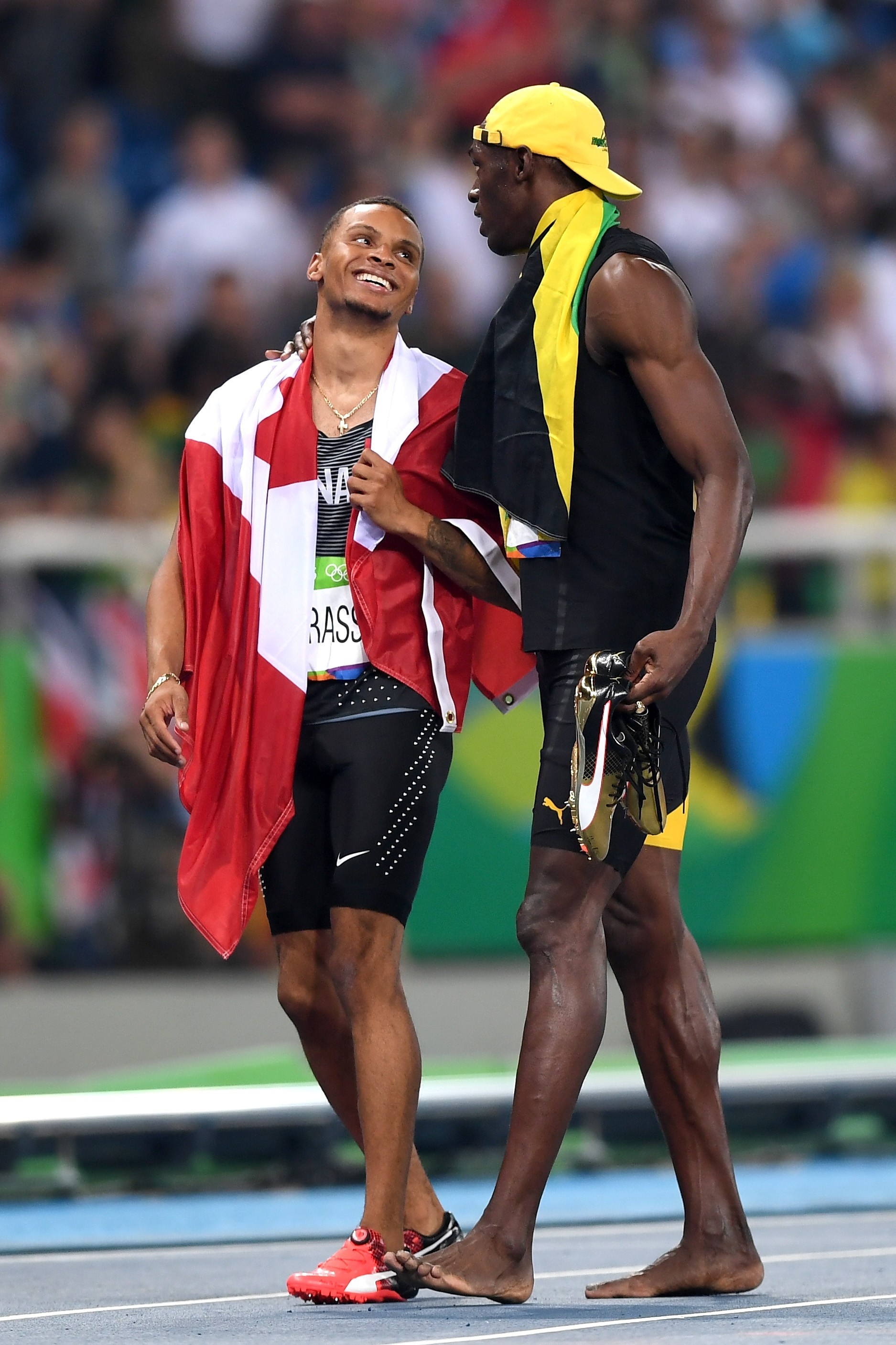 Andre De Grasse, Mutaz Essa Barshim, Athletics Olympics, Impressive performance, 1880x2820 HD Phone