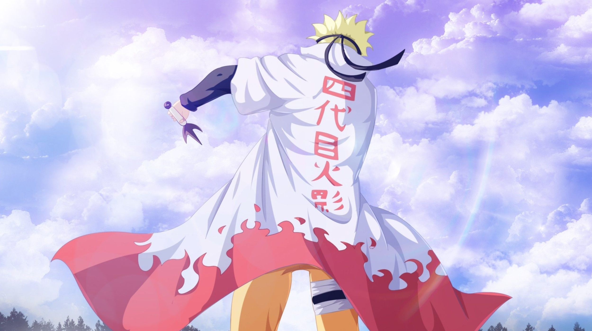 Minato Namikaze, Fourth Hokage cloak, Flying Thunder God kunai, HD Desktop wallpaper