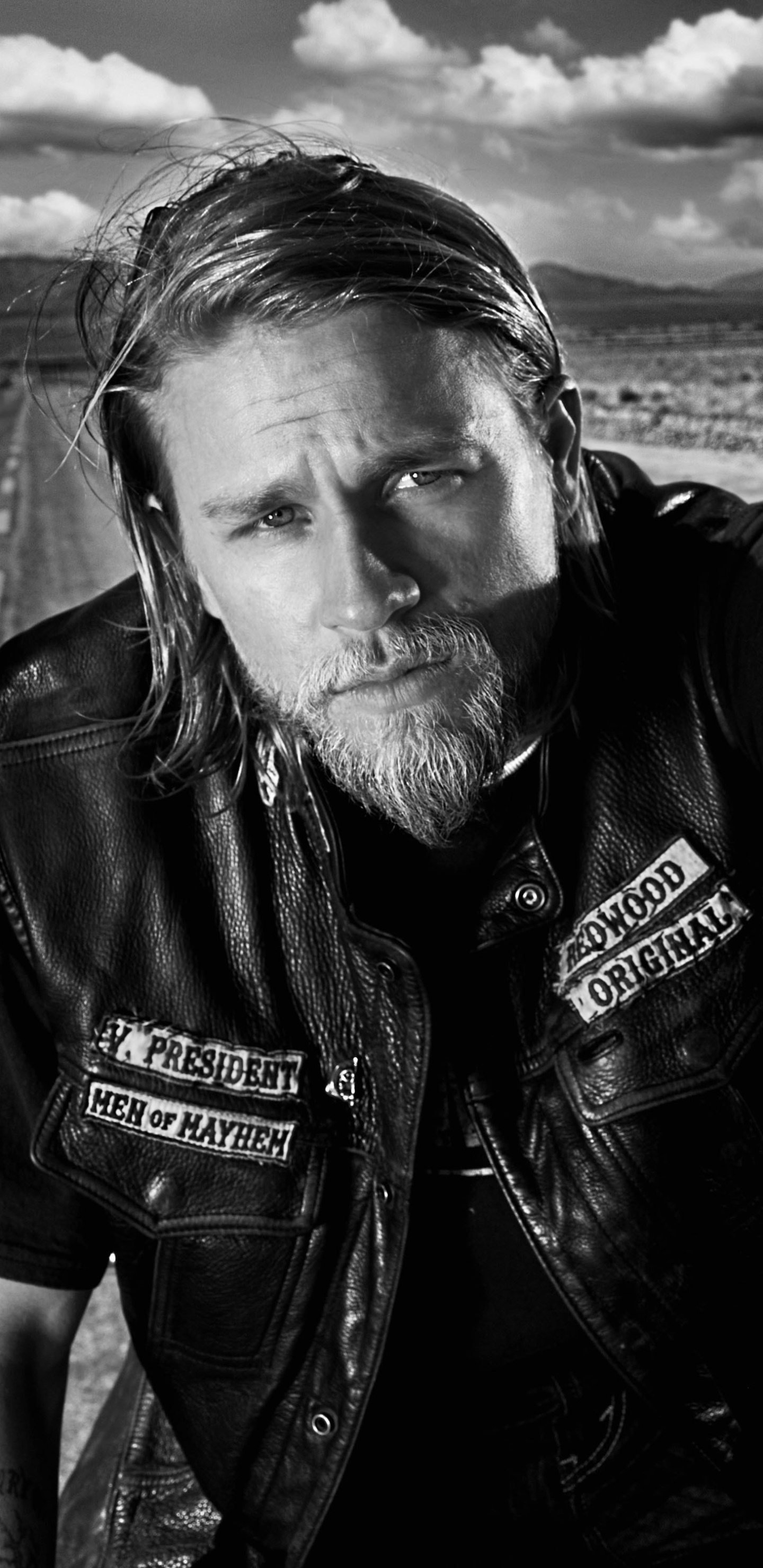 Charlie Hunnam as Jax Teller, SAMCRO leather vest, Sons of Anarchy, HD Phone wallpaper