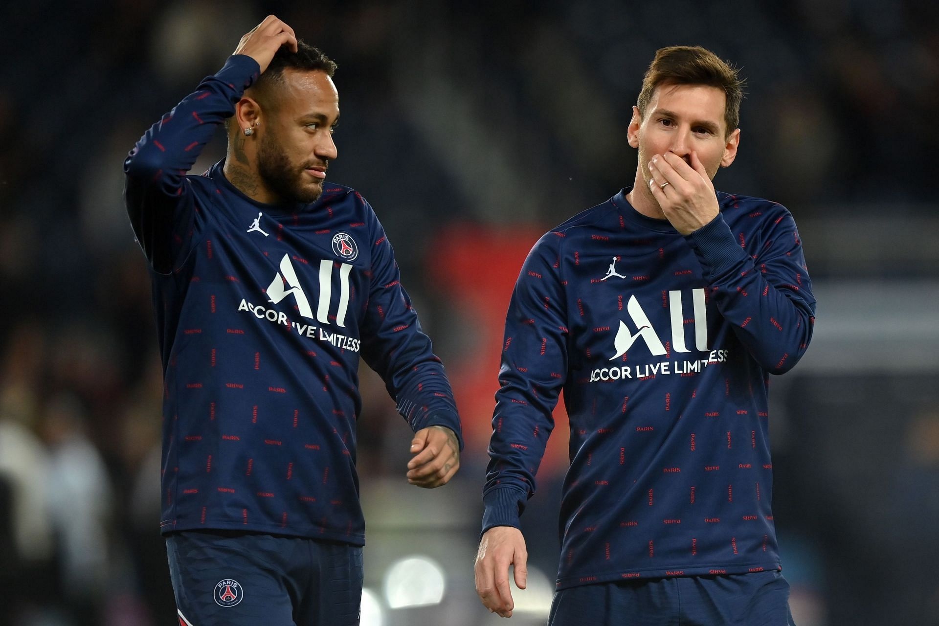 Lionel Messi, Neymar Jr., Paris Saint-Germain training kit, HD Desktop wallpaper