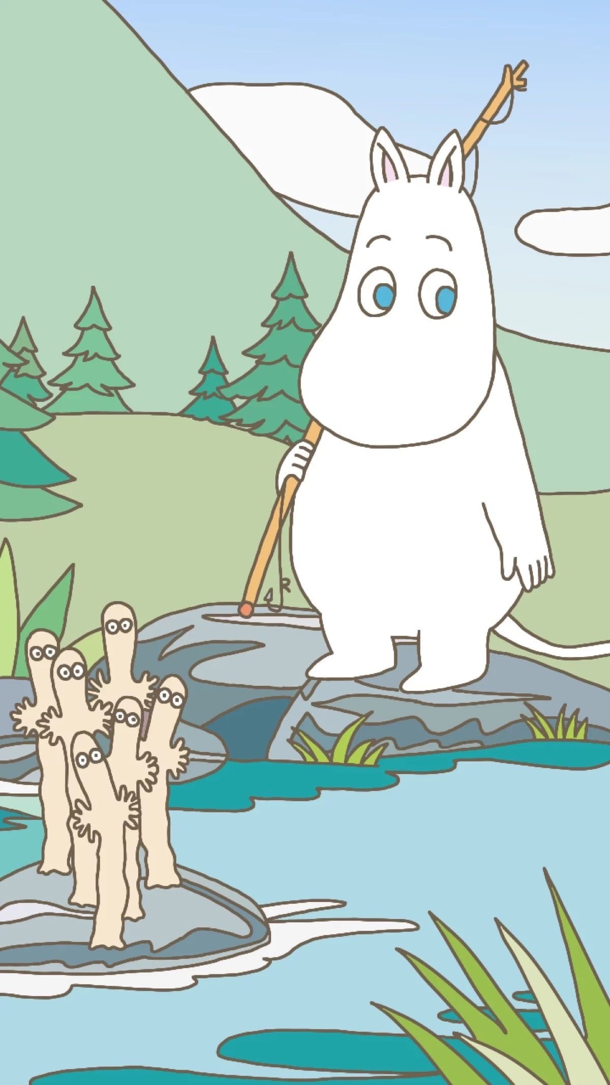 Moomin wallpaper ideas, Creative Moomin illustrations, Unique Moomin designs, Whimsical backgrounds, 1200x2140 HD Phone