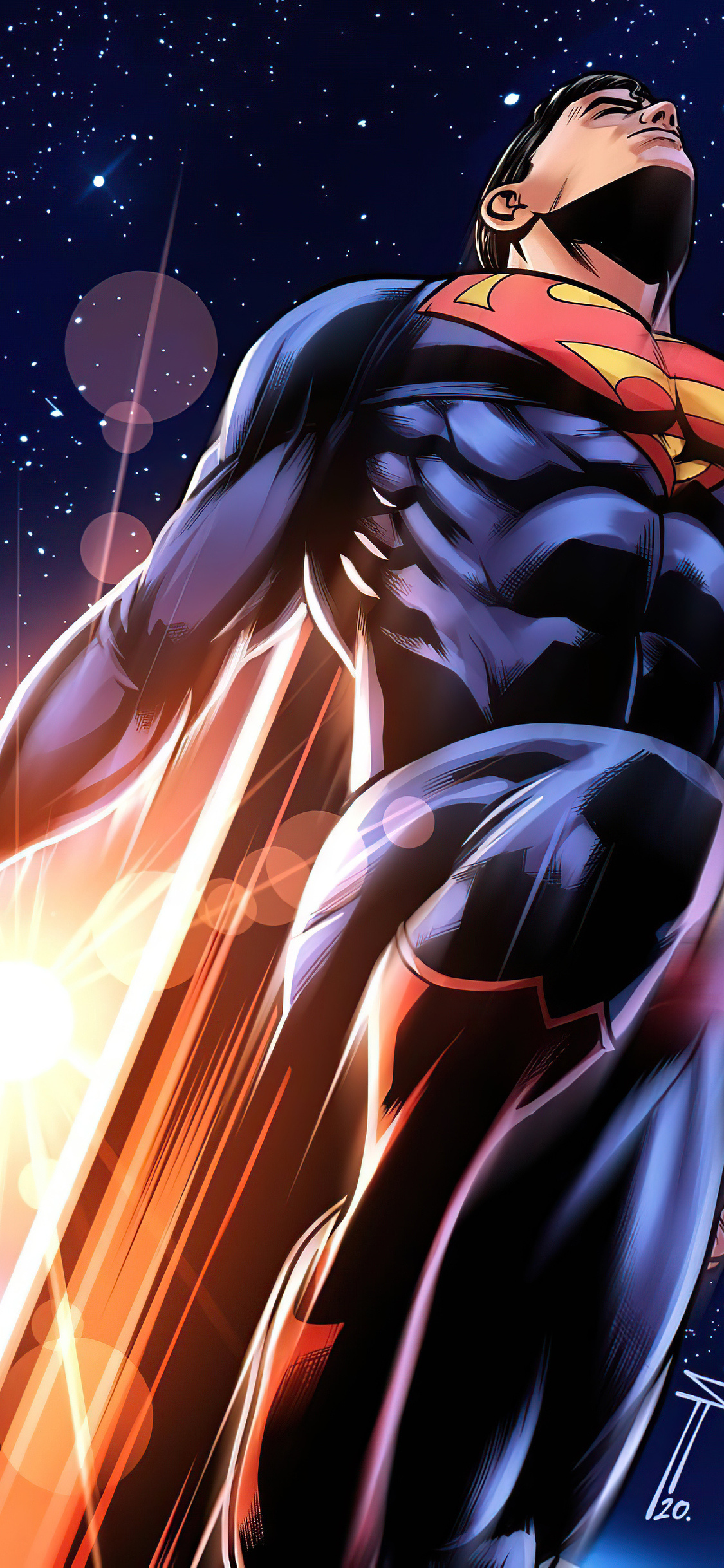 Superman, Superman S-shield chest emblem, Starry outer space, HD Phone wallpaper
