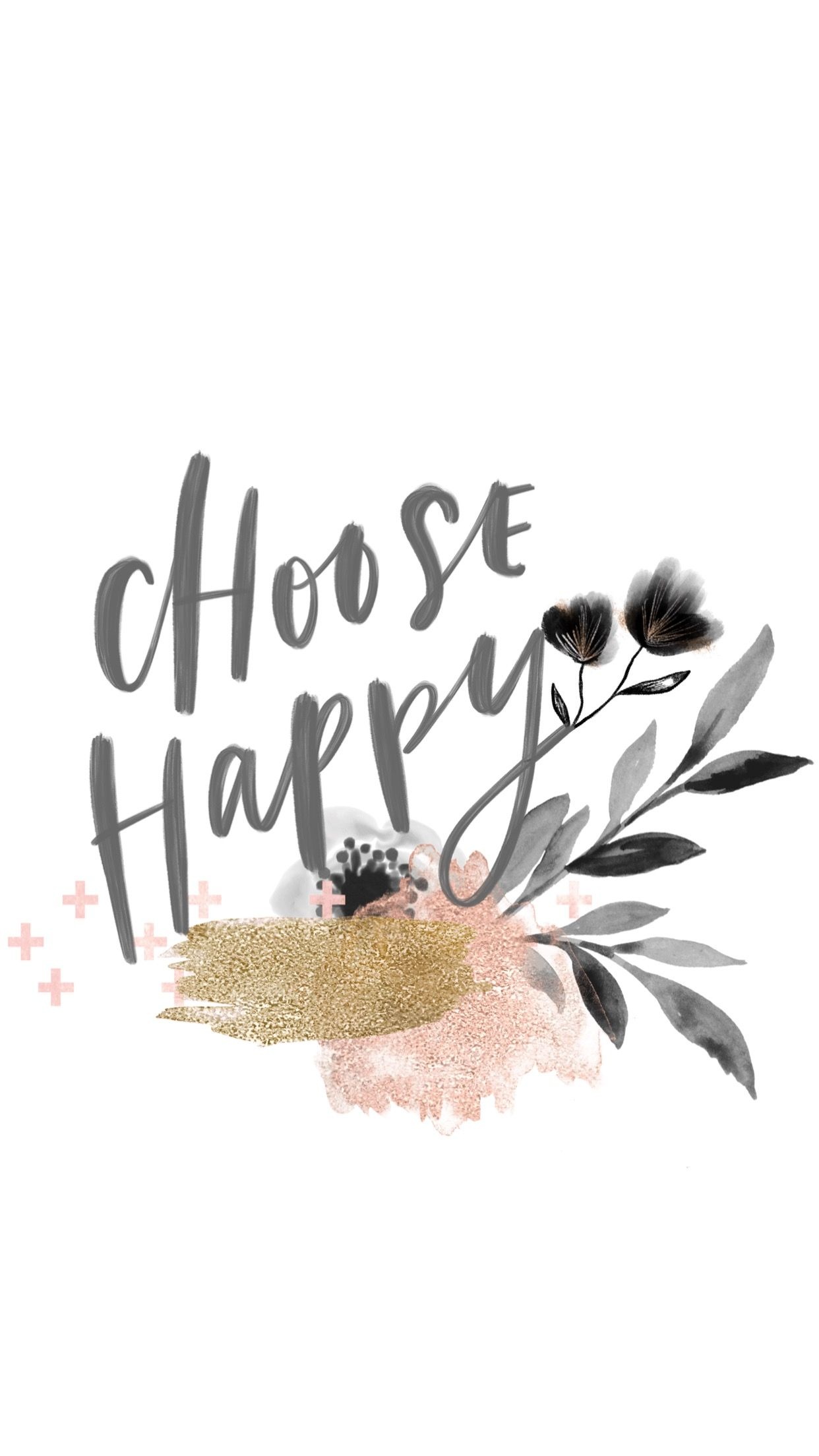 Choose happy, Happy wallpaper, Aesthetic iPhone wallpaper, Artful wall decor, 1250x2210 HD Phone