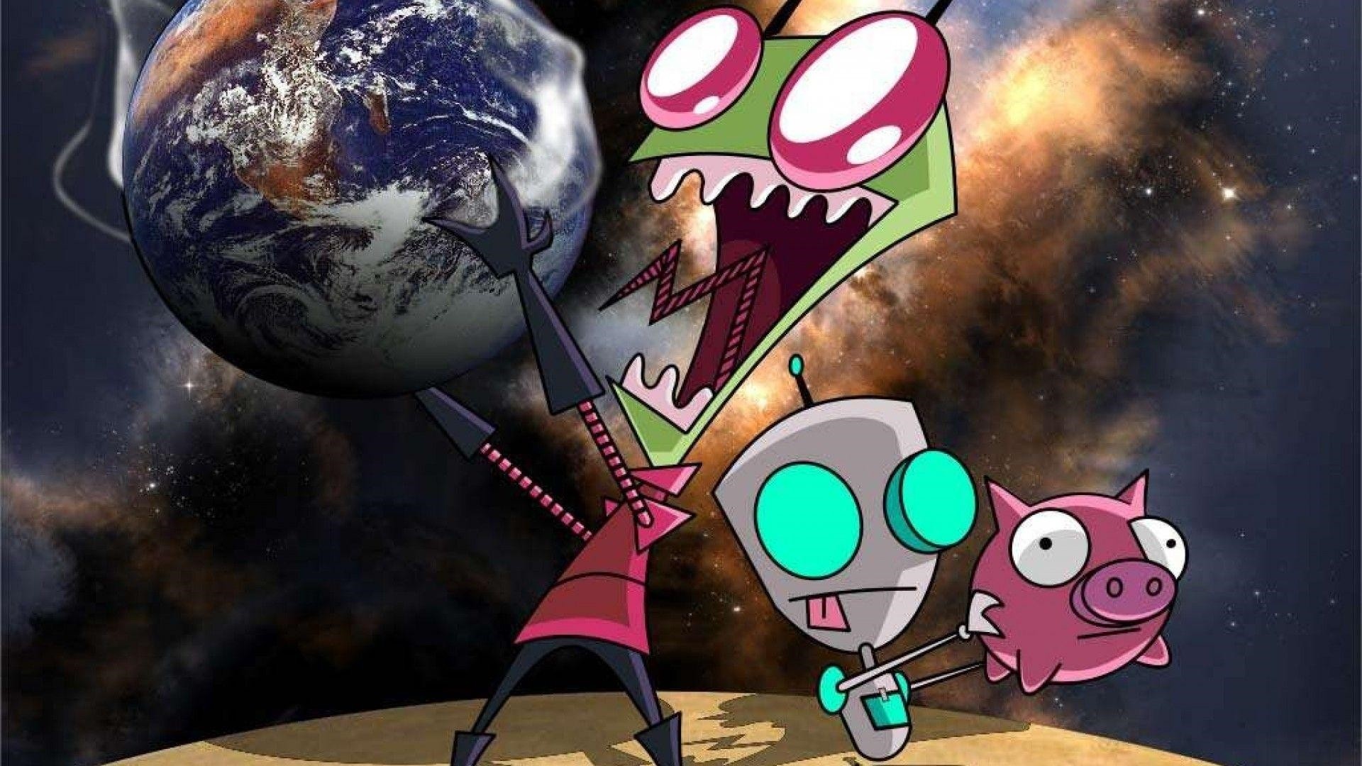 Zim and Gir, Invader ZIM Wallpaper, 1920x1080 Full HD Desktop