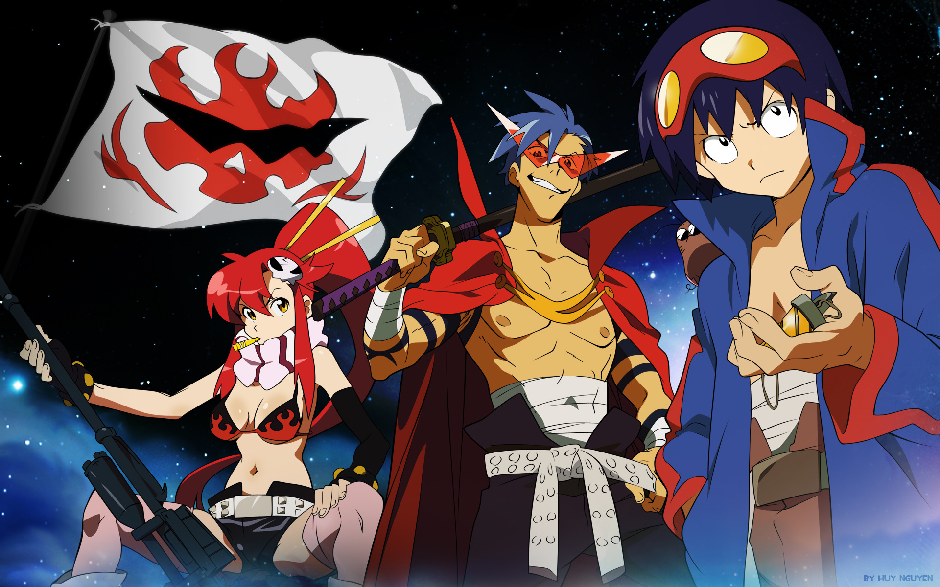 Kamina, Yoko (Gurren Lagann) Wallpaper, 1920x1200 HD Desktop