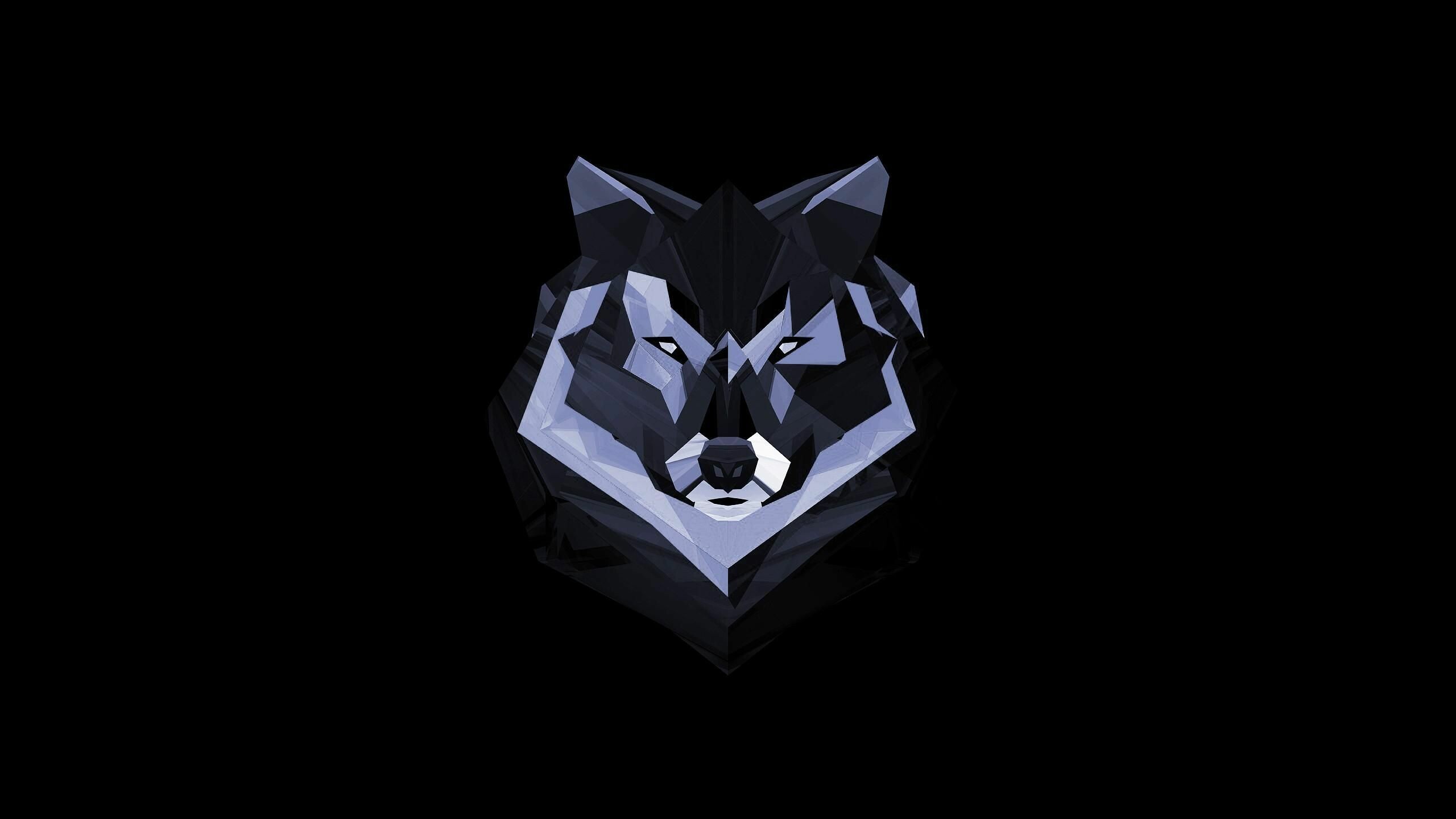 Polygon wolf art, Geometric masterpiece, Abstract wildlife, Bold and edgy, 2560x1440 HD Desktop