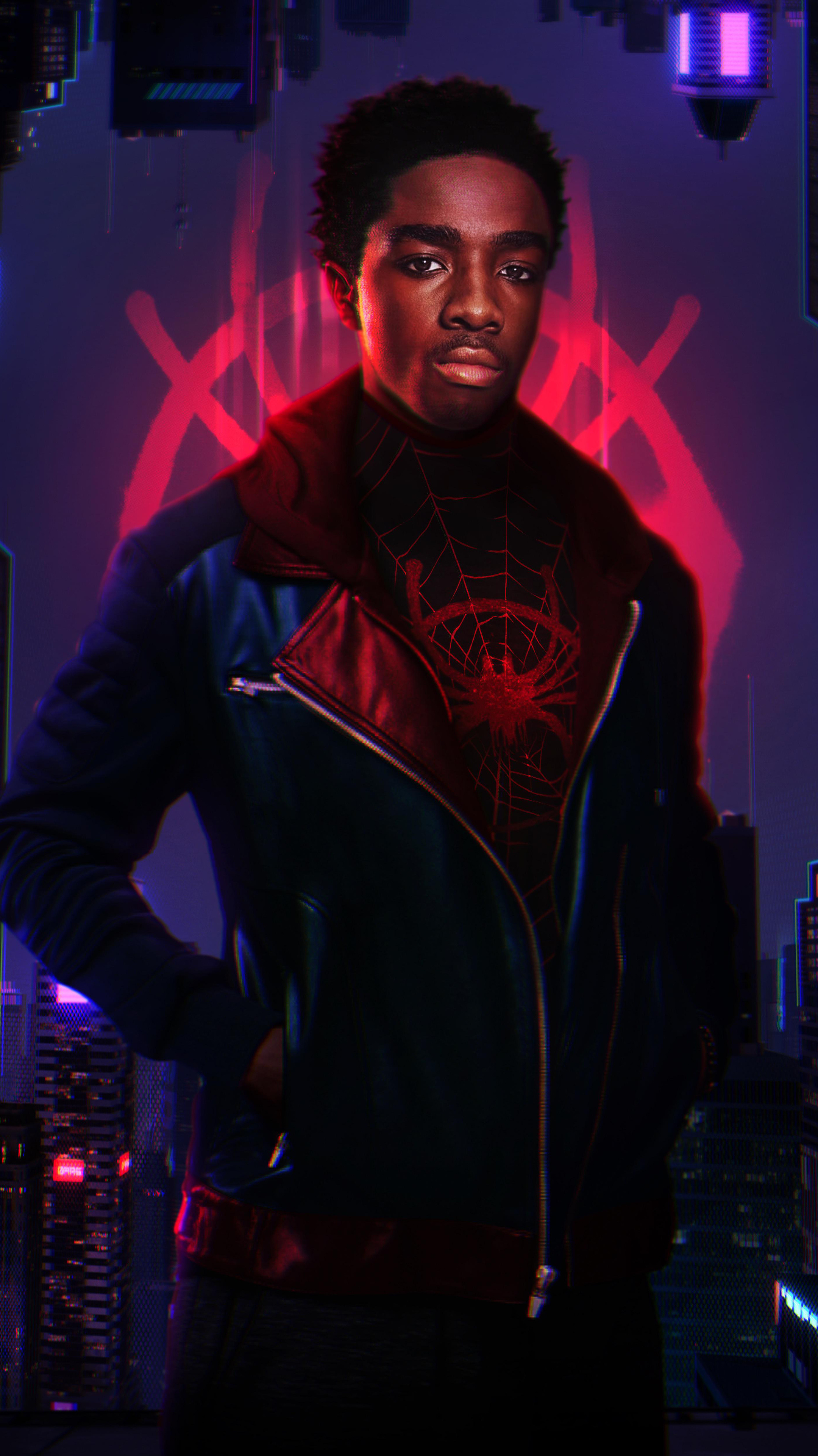 Caleb McLaughlin, Miles Morales Spider-Man, Xperia X, HD wallpapers, 2160x3840 4K Phone