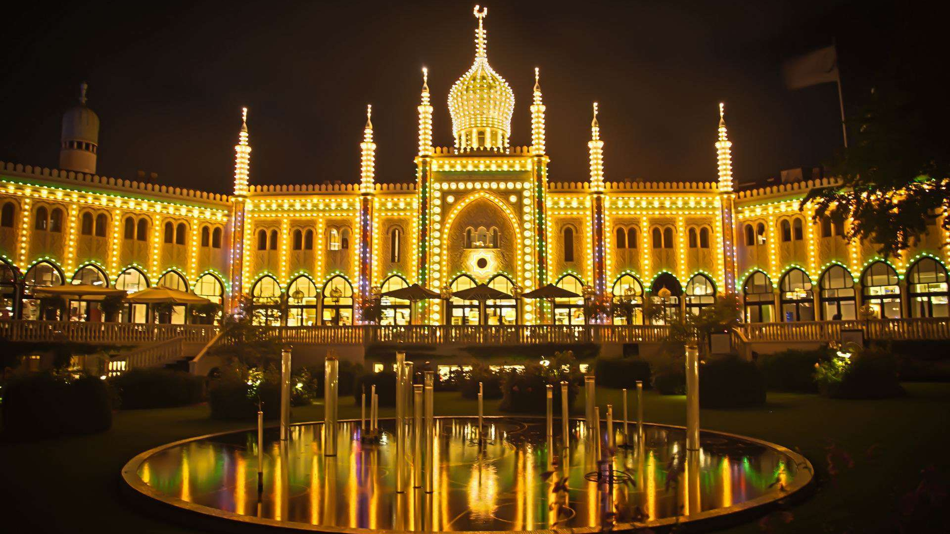 Tivoli Gardens, Free download, Copenhagen guide, Tobacco wallpaper, 1920x1080 Full HD Desktop