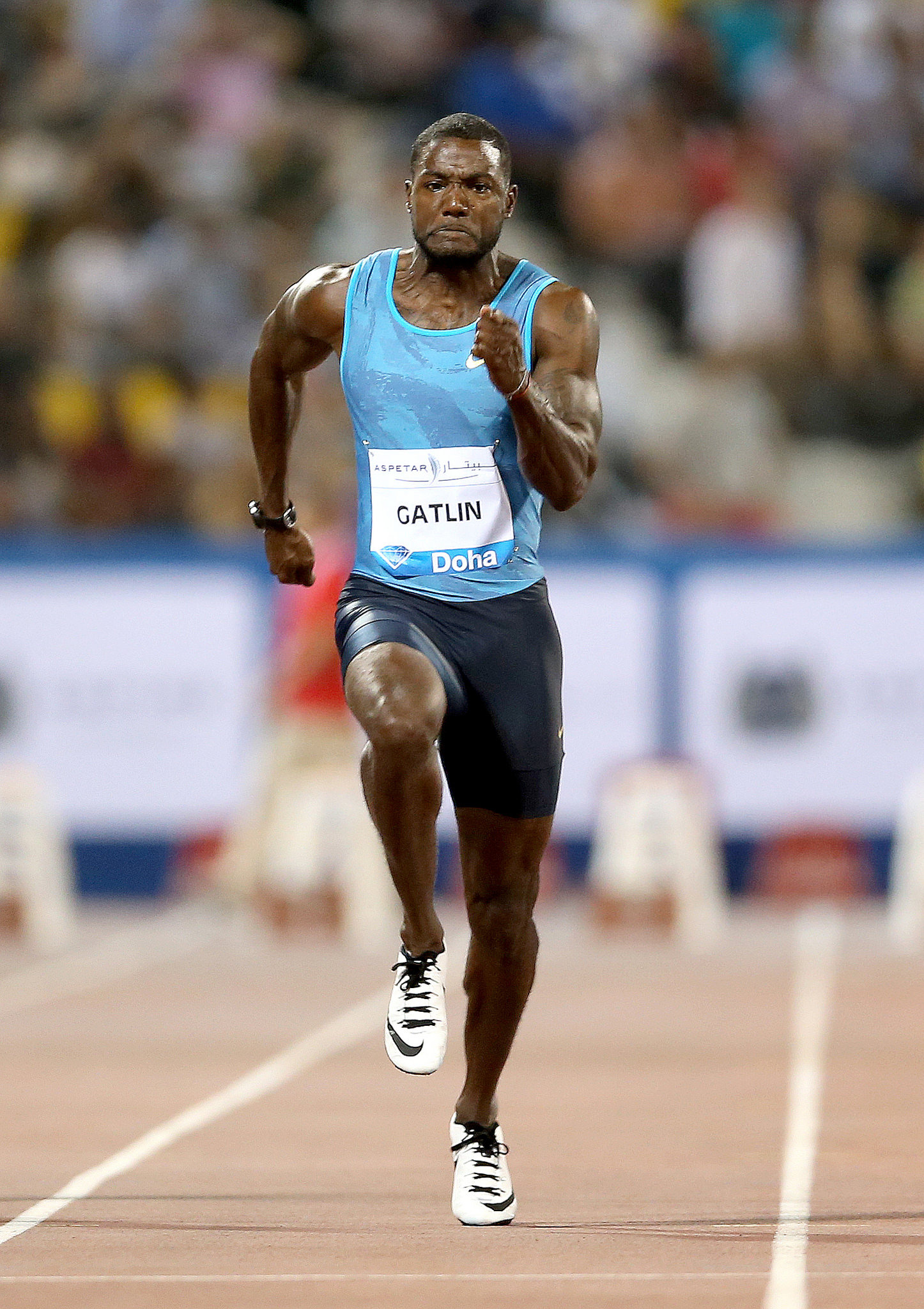 Justin Gatlin, Sports icon, Nike endorsement, Limitless achievements, 1450x2050 HD Phone