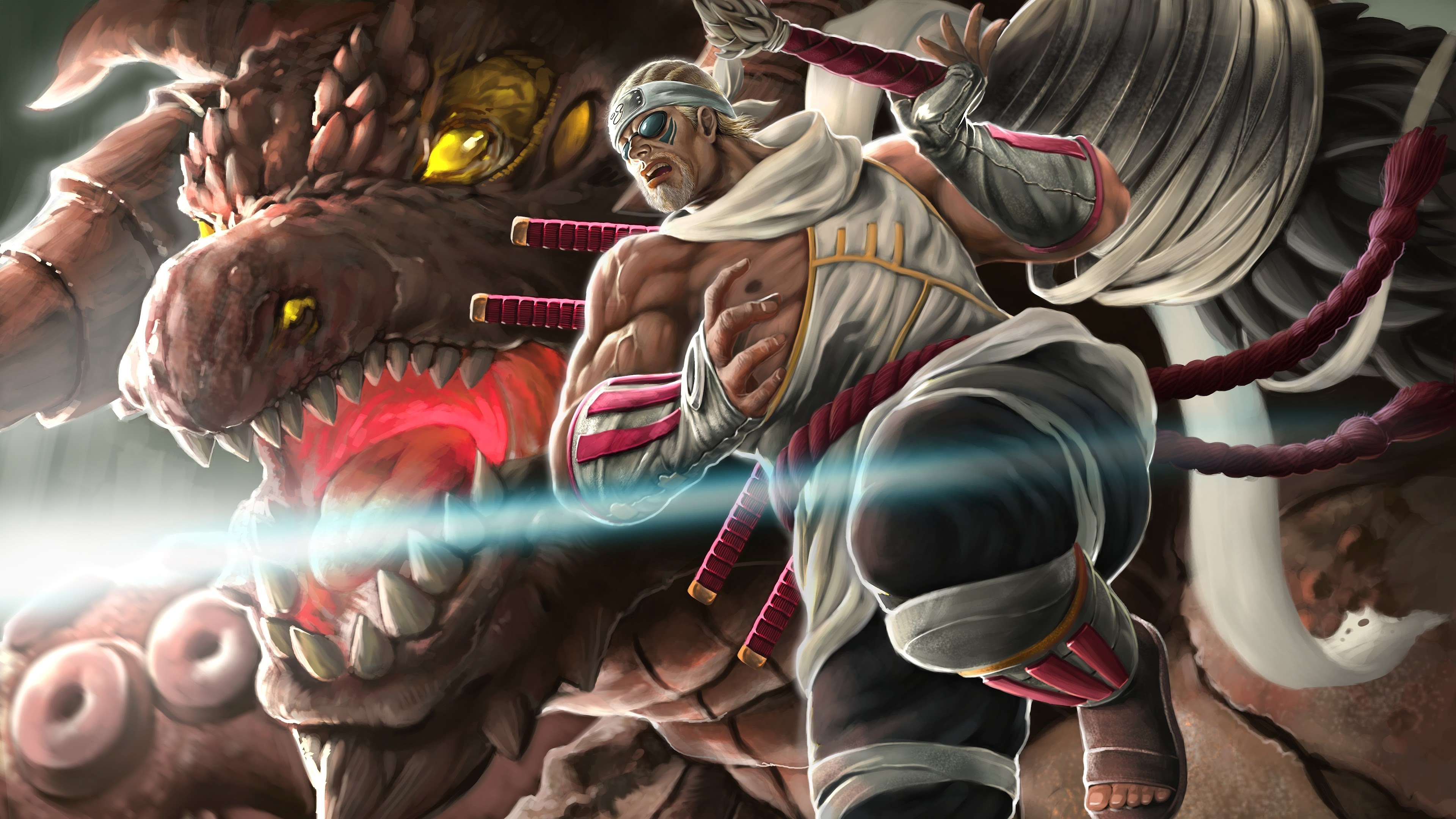 Killer Bee Naruto, 8K wallpaper spectacle, Stunning resolution, Visual masterpiece, 3840x2160 4K Desktop