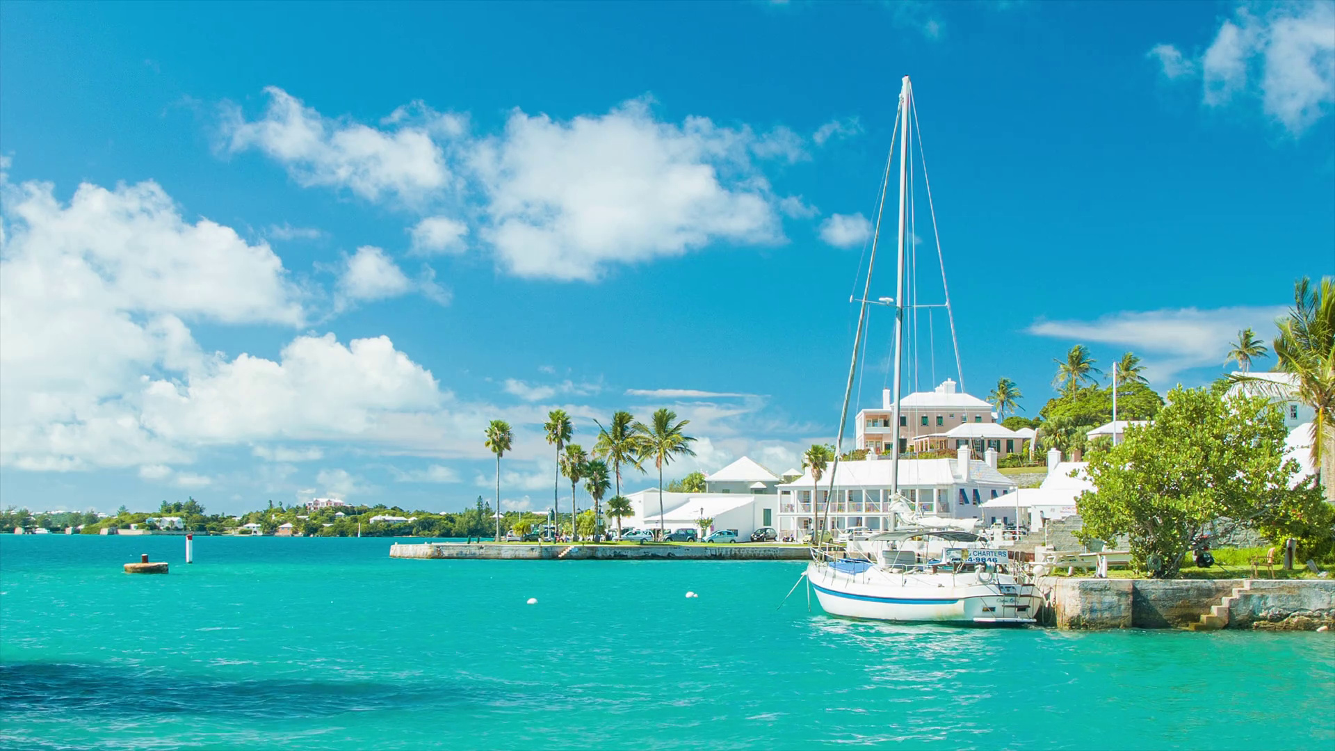 St. George's Harbor, Sunny day, Ferry crossing, Bermuda, 1920x1080 Full HD Desktop