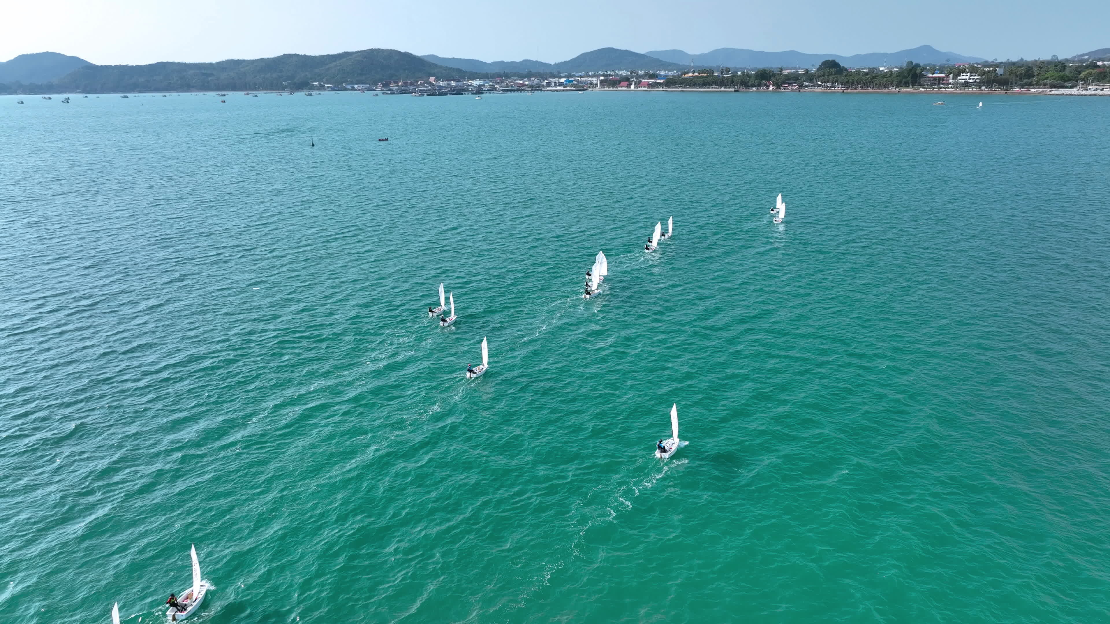 Sailing group, Boad, Island, Stock video, 3840x2160 4K Desktop