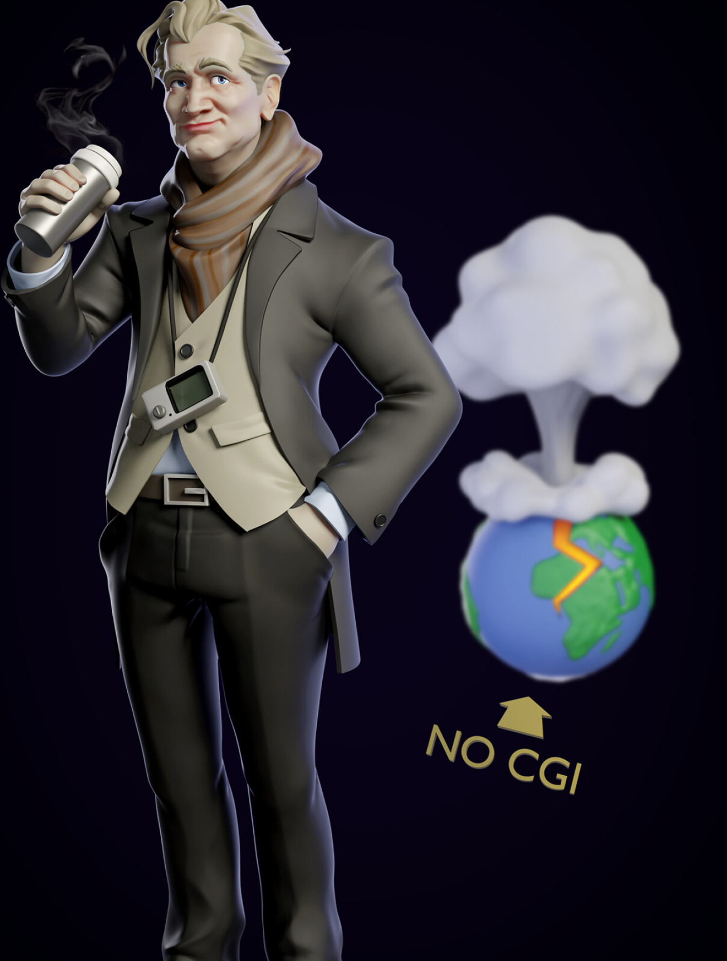Christopher Nolan, Fanart tribute, ArtStation showcase, Artist's homage, 1500x1980 HD Phone