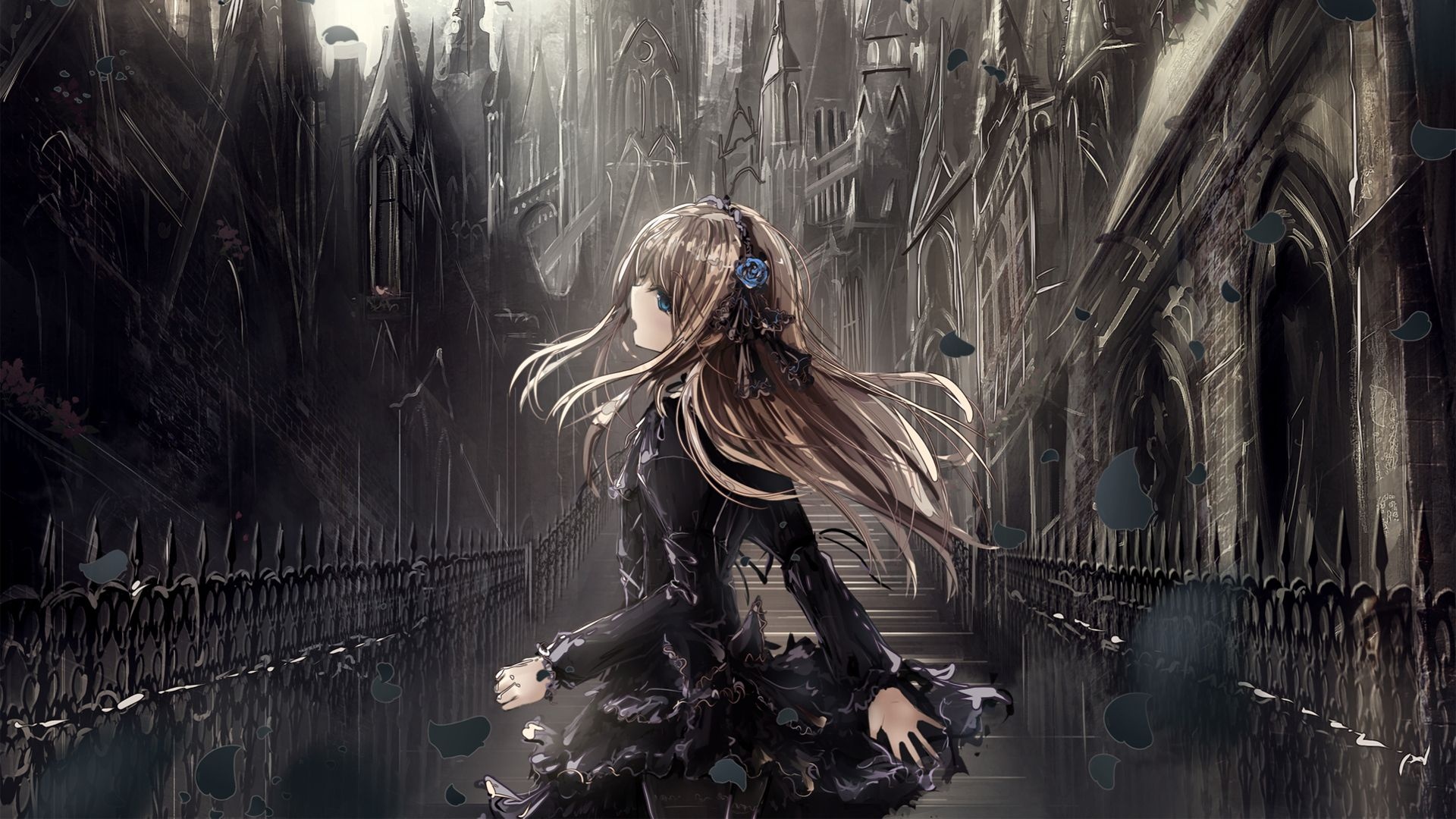 Goth Girl, Gothic anime girl, Wallpaper collection, 1920x1080 Full HD Desktop