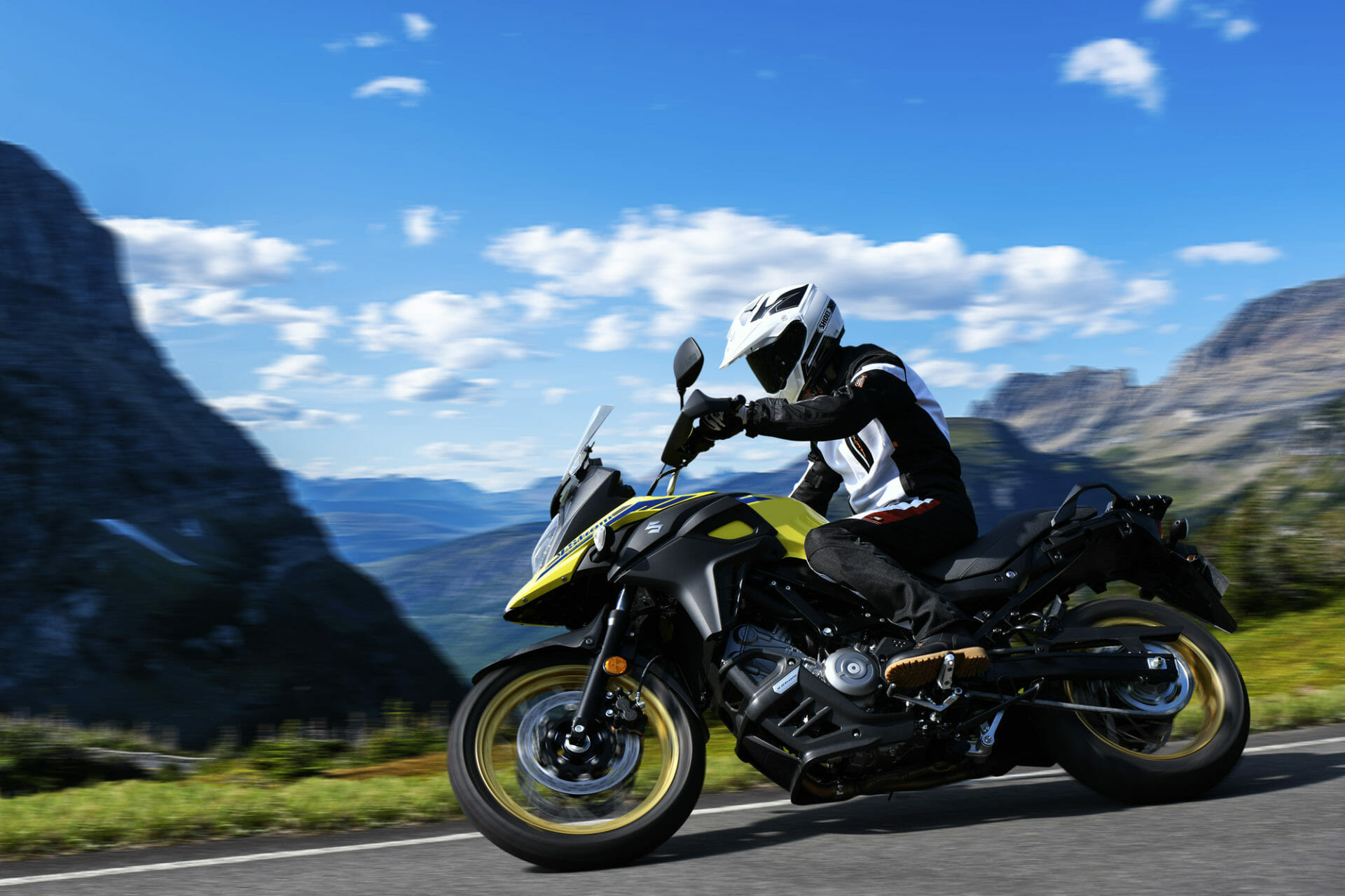 Suzuki V-Strom 650 (Auto), Vibrant new colors, Motorcycle magazine review, Fresh look, 1920x1280 HD Desktop